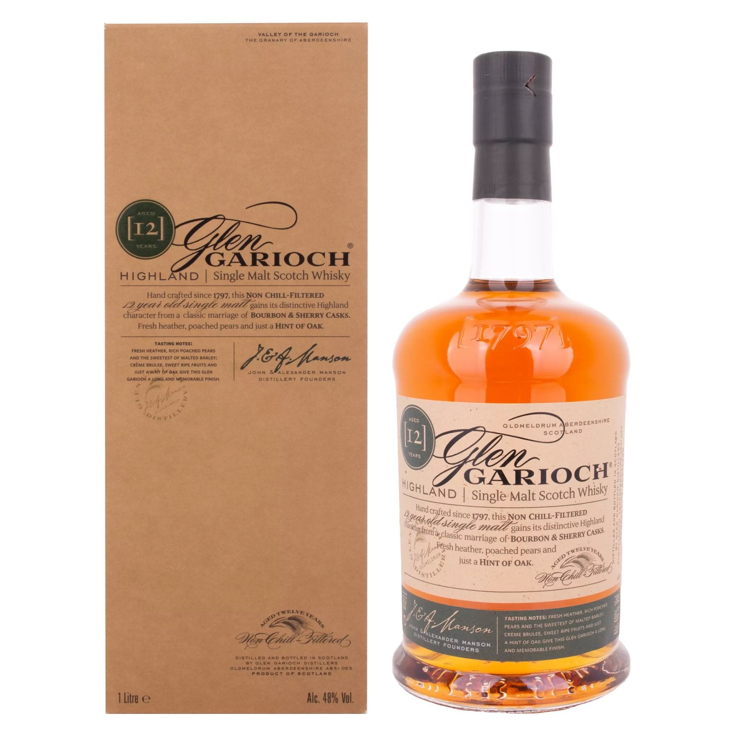 Glen Garioch 12 Years Old Highland Single Malt Scotch Whisky GB 48% Vol. 1l in Giftbox