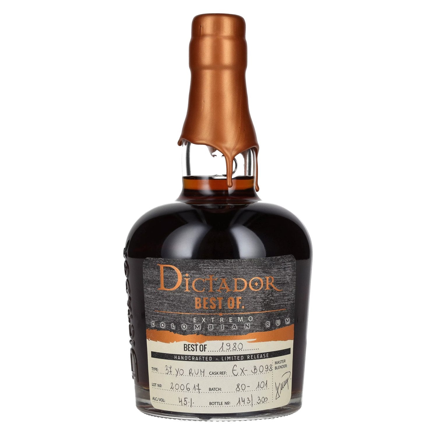 Dictador BEST OF 1980 EXTREMO Colombian Rum 37YO/200617/EX-B098 45% Vol. 0,7l