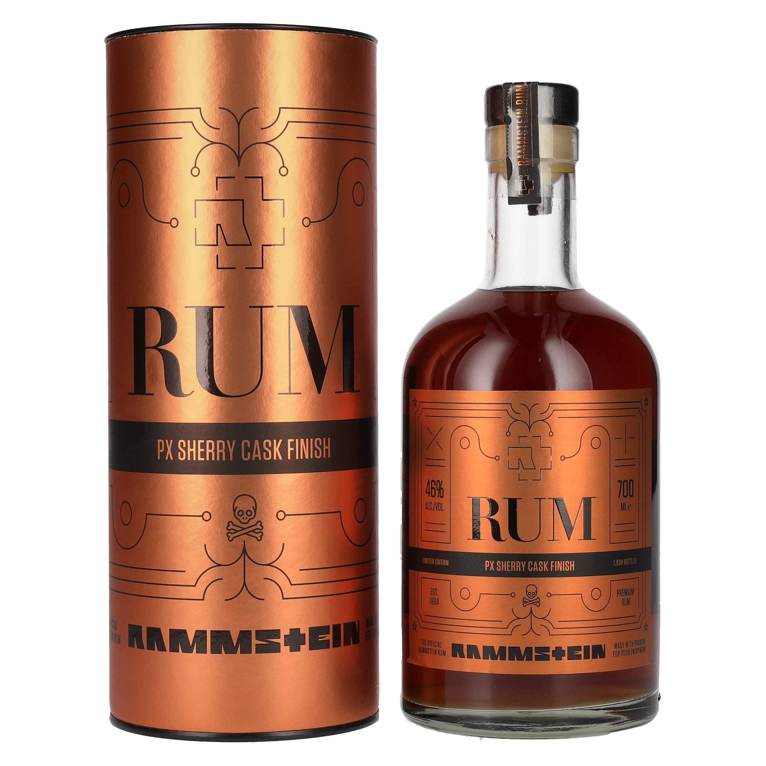 Rammstein Rum PX Sherry Cask Finish 46% Vol. 0,7l in Giftbox