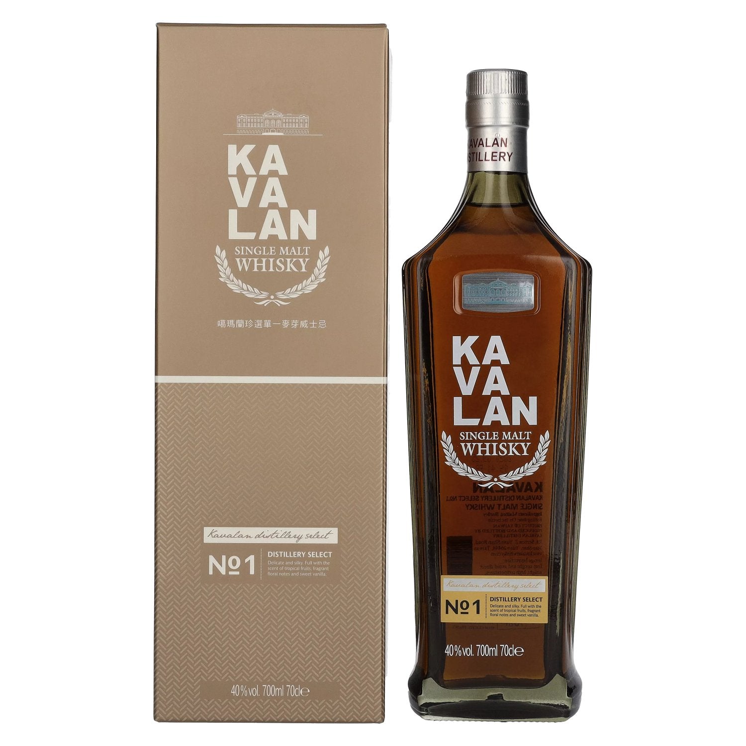 Kavalan DISTILLERY SELECT Single Malt Whisky No. 1 40% Vol. 0,7l in Giftbox