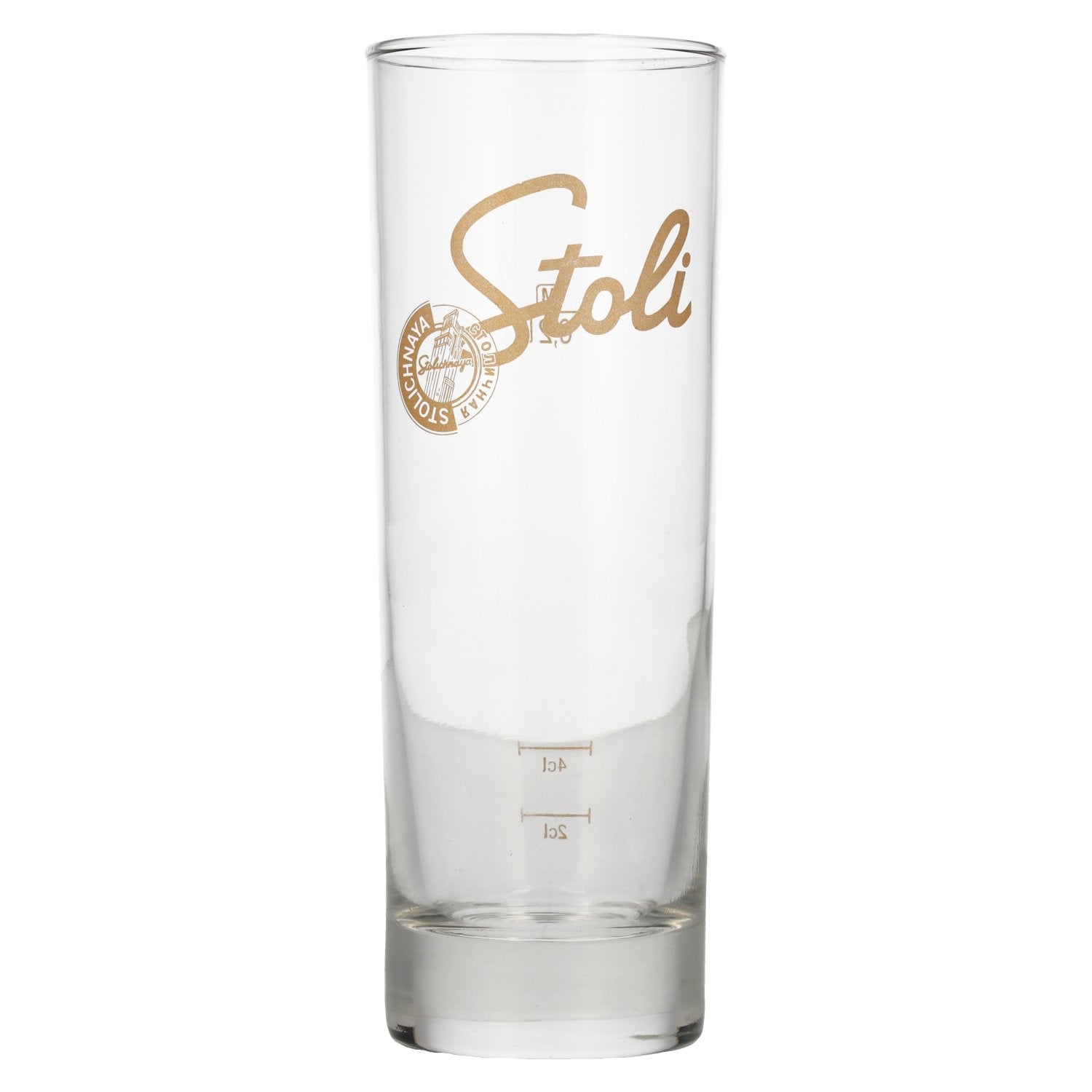 Stolichnaya Stoli Longdrinkglas with calibration