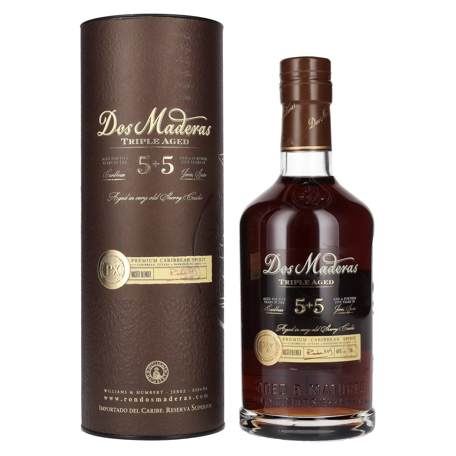 Dos Maderas PX 5+5 Years Old Aged Rum 40% Vol. 0,7l in Giftbox