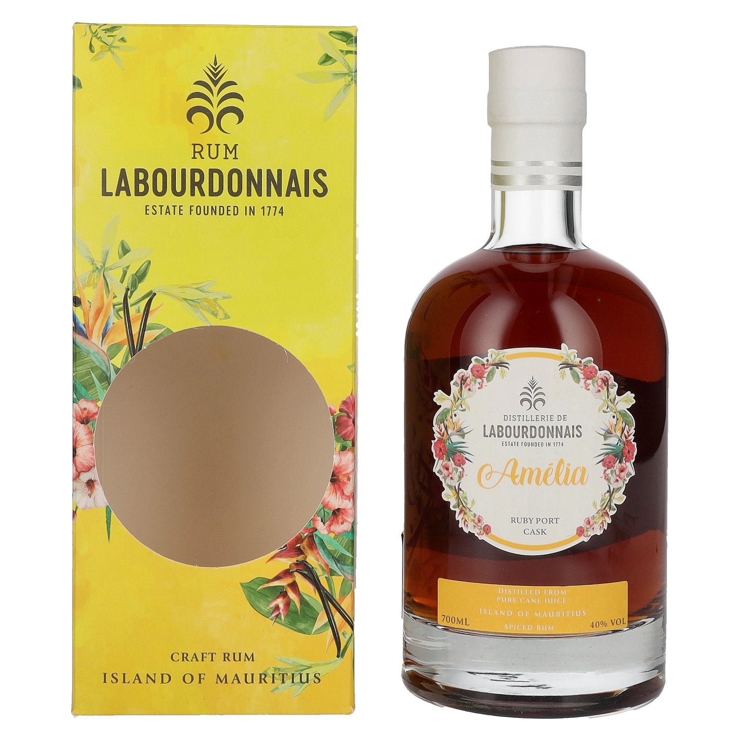 Labourdonnais Amelia Ruby Port Cask 40% Vol. 0,7l in Giftbox