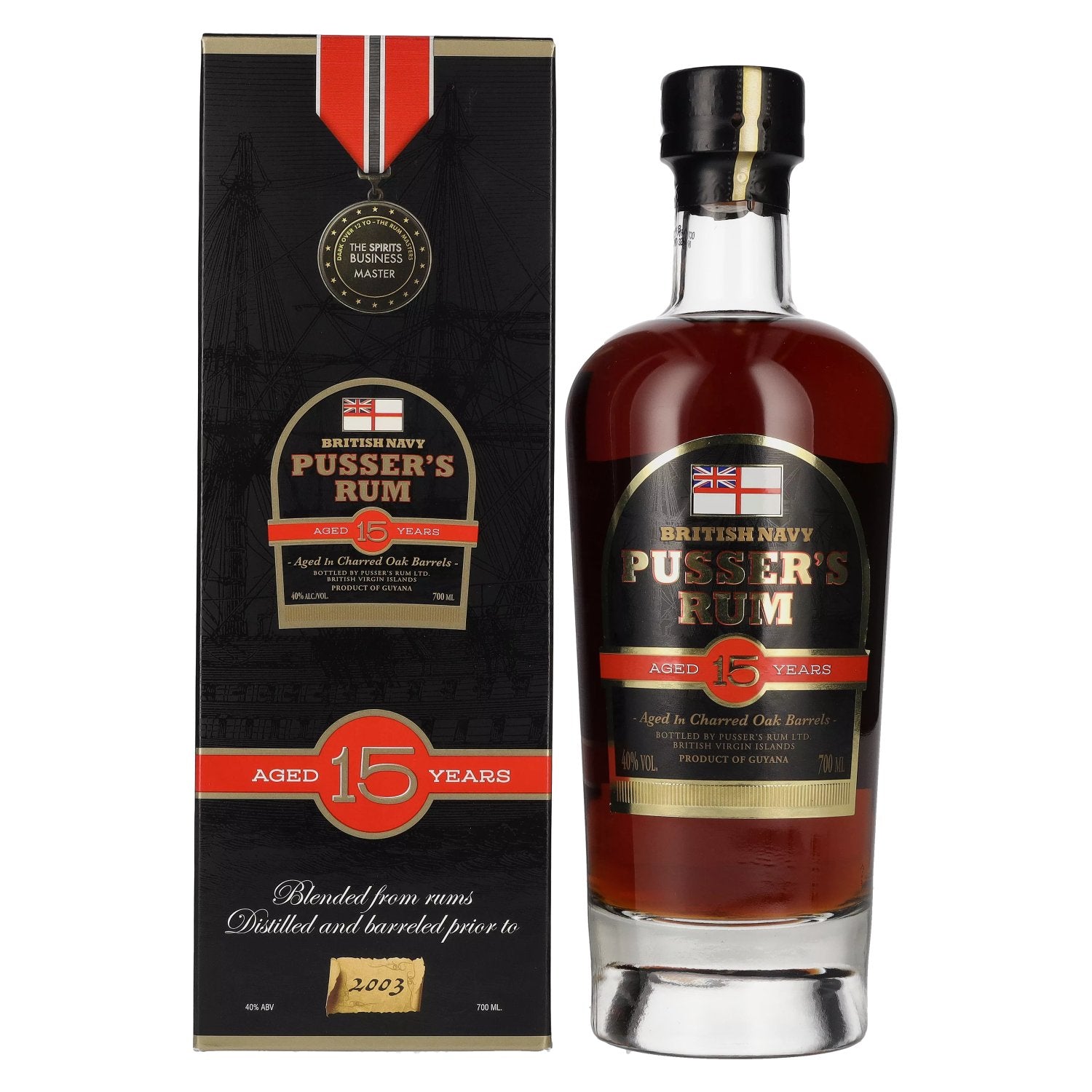 Pusser's Nelson's Blood 15 Years Old 40% Vol. 0,7l in Giftbox