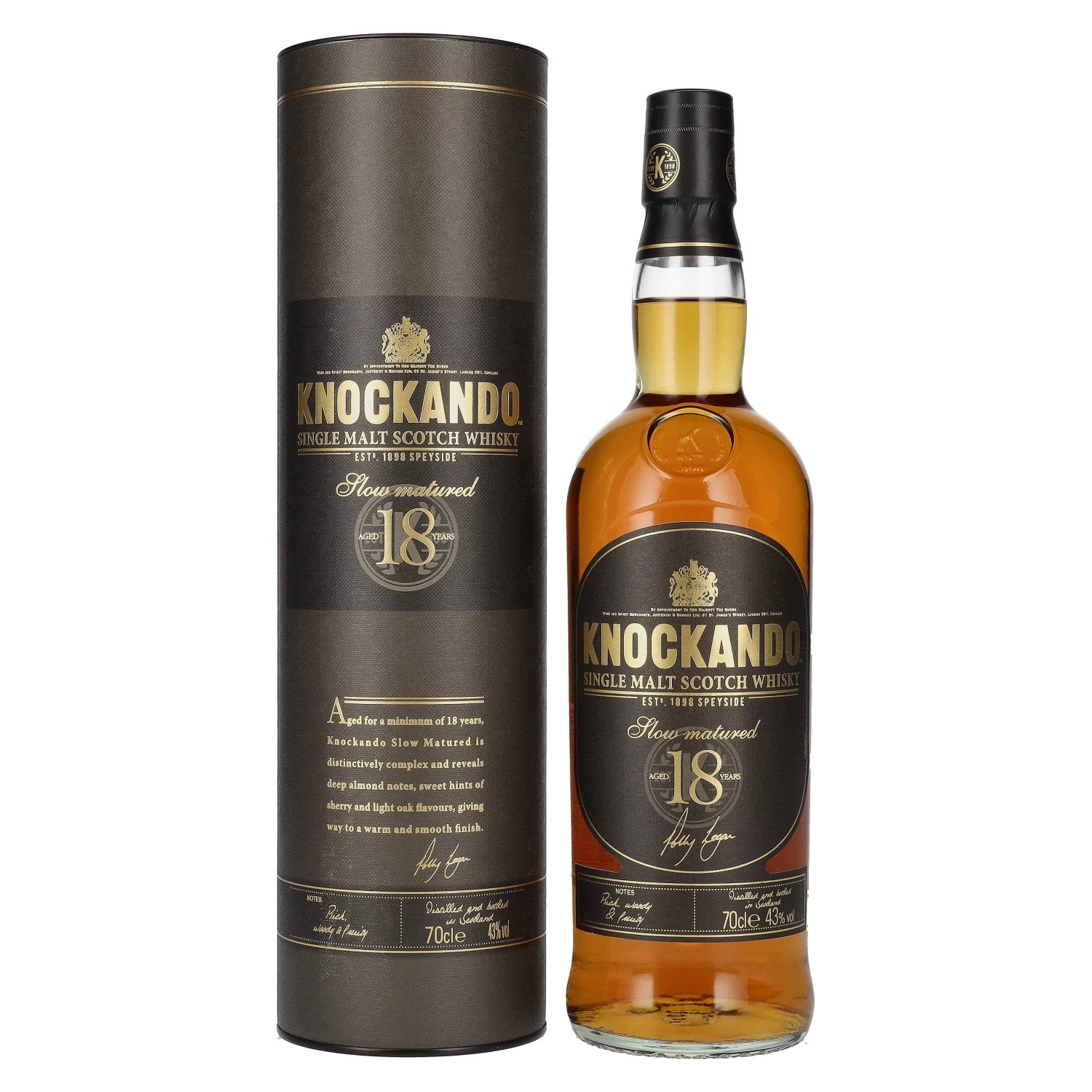 Knockando 18 Years Old Slow Matured Single Malt Scotch Whisky 43% Vol. 0,7l in Giftbox