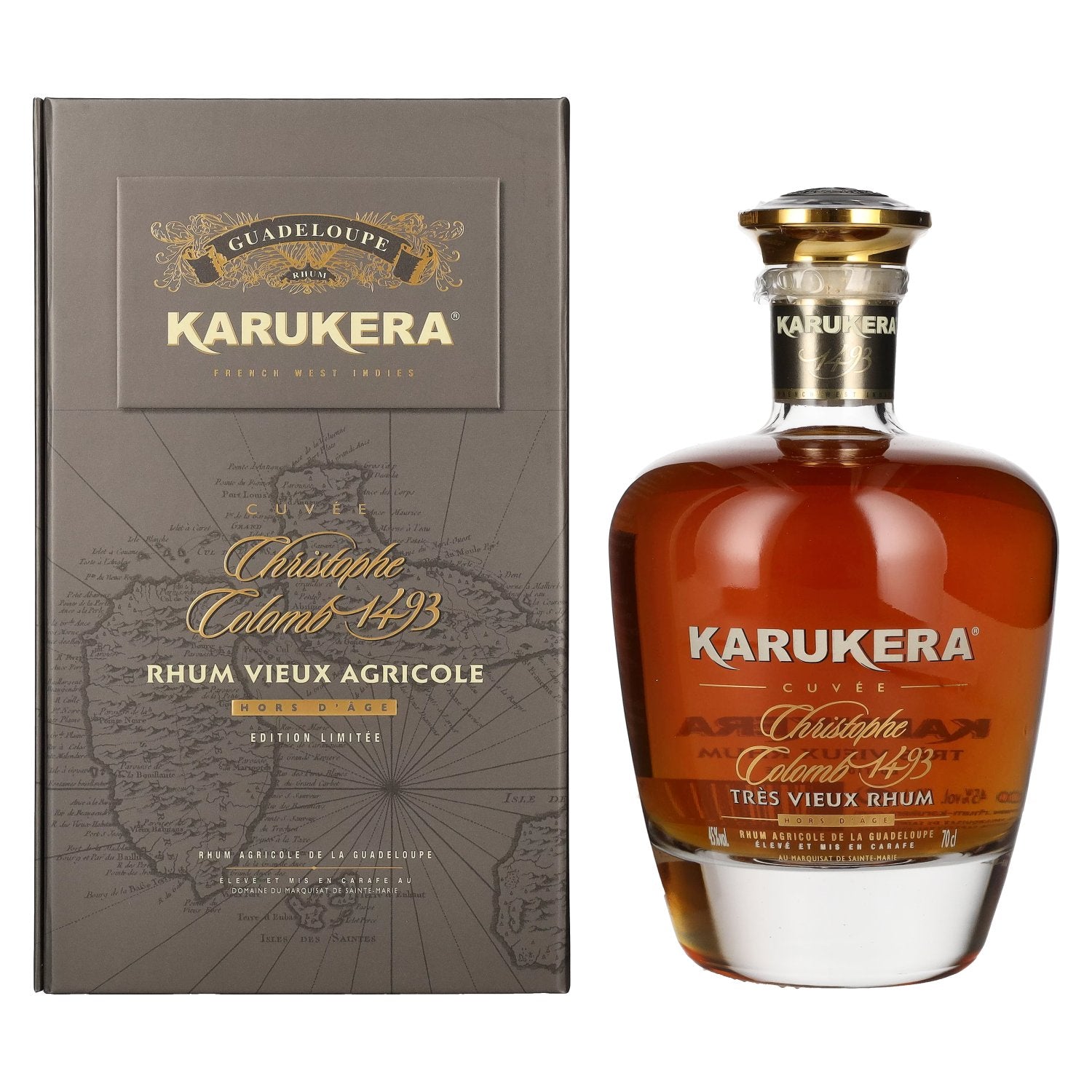 Karukera Cuvee Christophe Colomb 1493 Tres Vieux Rhum Hors dÂ´Age GB 45% Vol. 0,7l in Giftbox