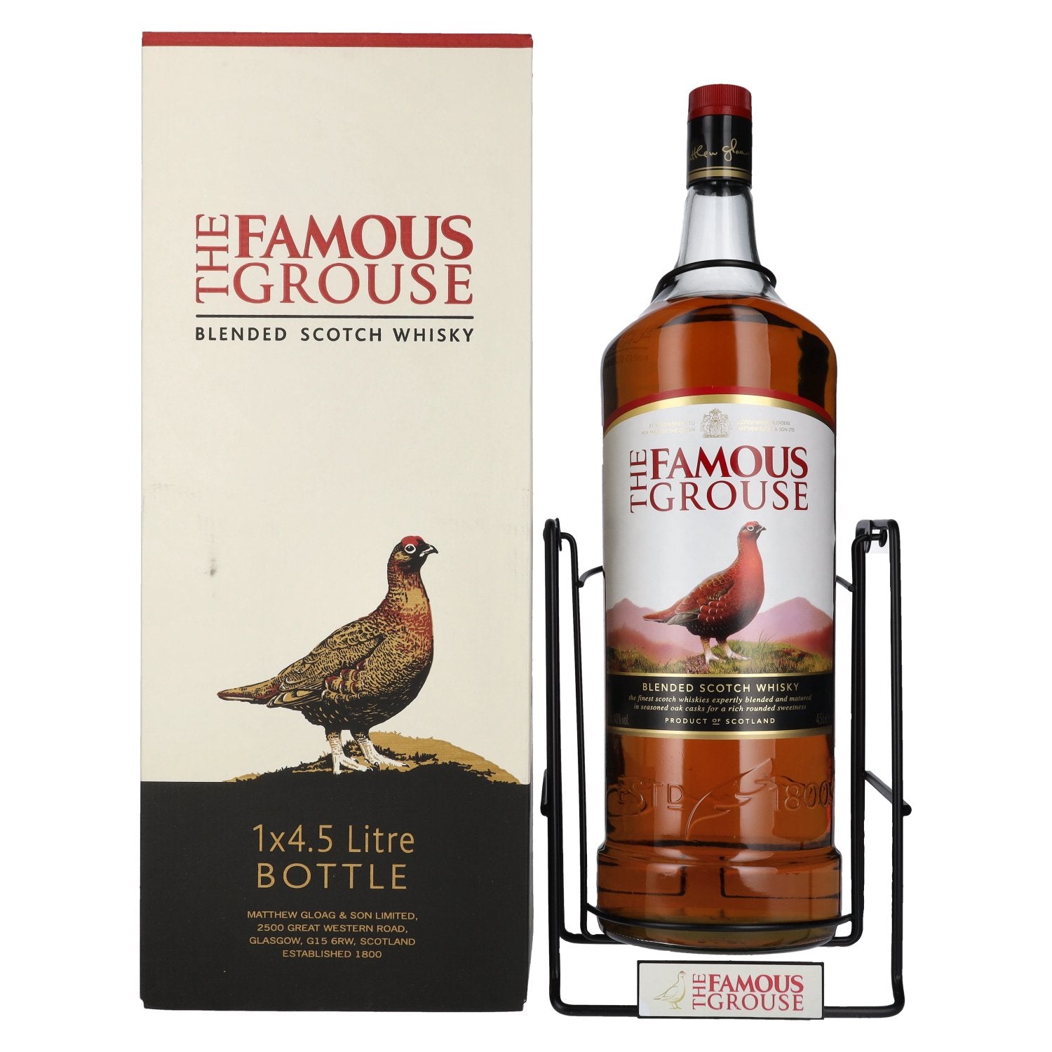 The Famous Grouse Blended Scotch Whisky 40% Vol. 4,5l in Giftbox with Schwenkstaender