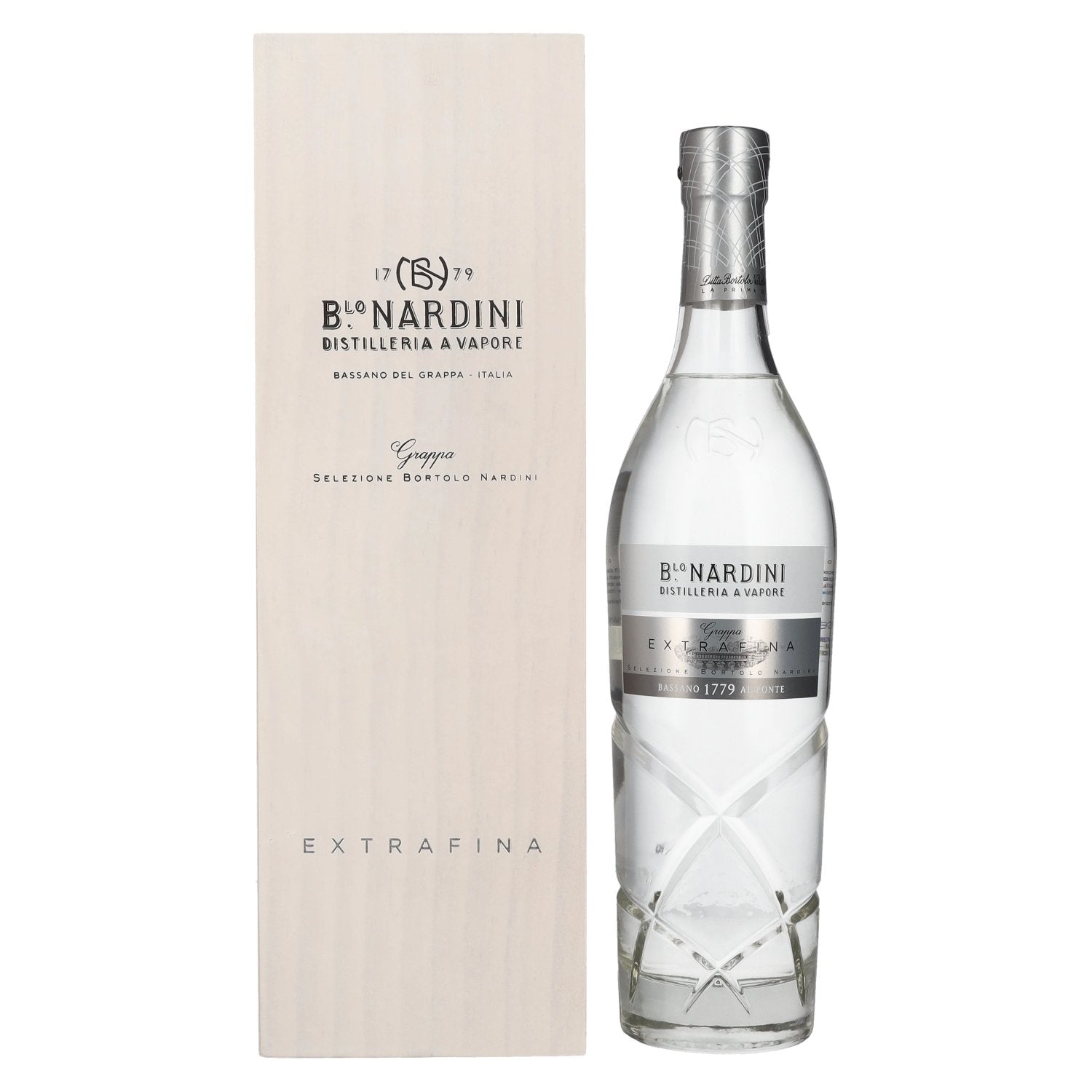 Nardini Grappa EXTRAFINA 42% Vol. 0,7l in Holzkiste