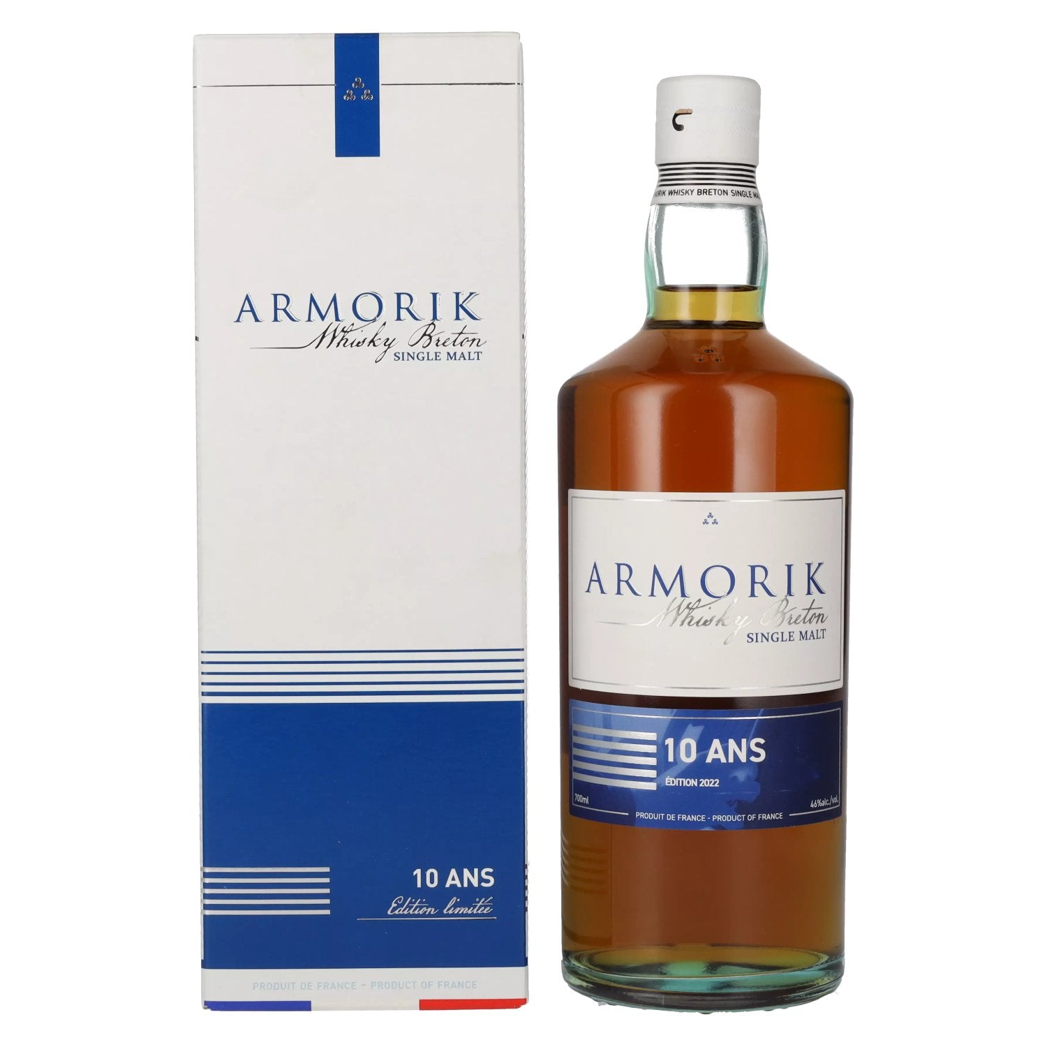 Armorik 10 Ans Whisky Breton Single Malt Edition Limitee 2022 46% Vol. 0,7l in Giftbox