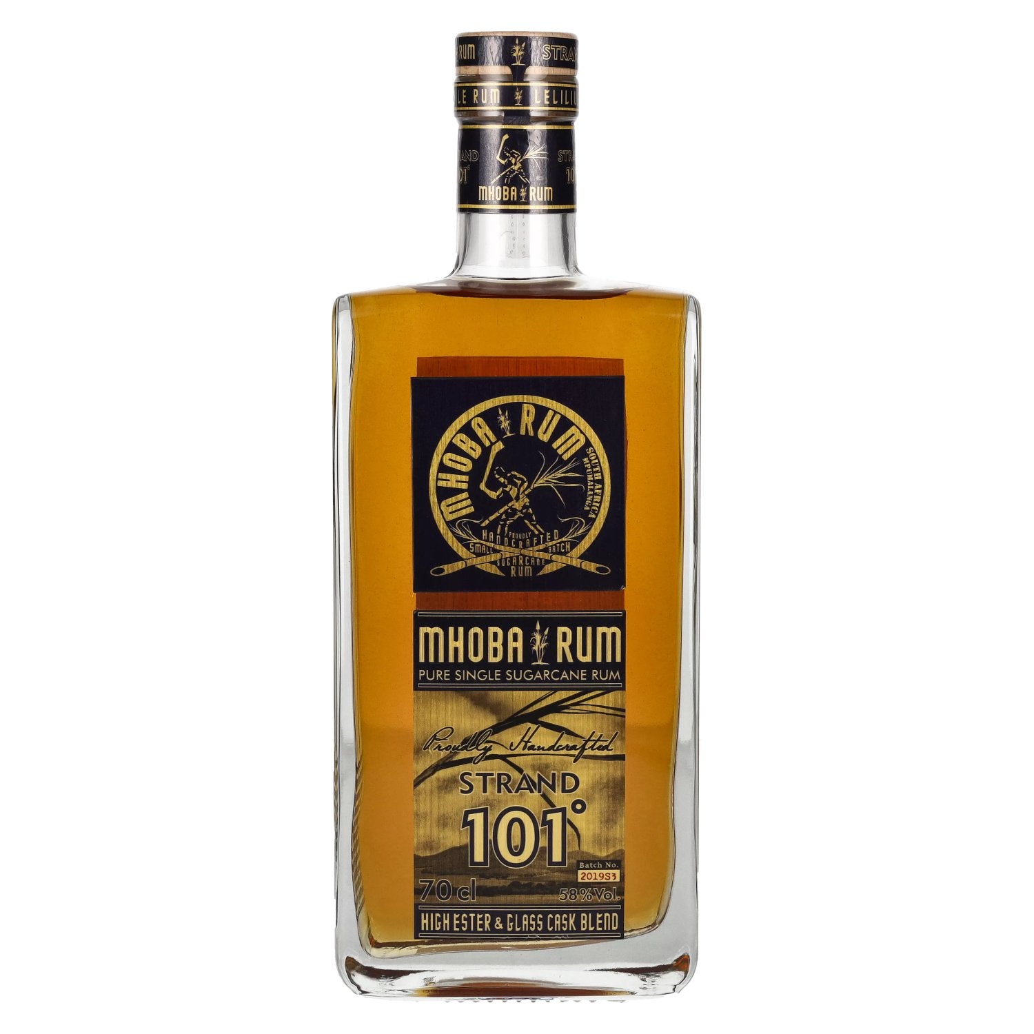 Mhoba Rum STRAND 101Â° High Ester & glasss Cask Blend 58% Vol. 0,7l