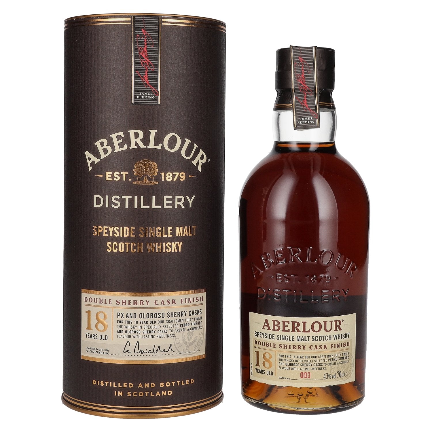 Aberlour 18 Years Old Double Sherry Cask Finish Batch No. 003 43% Vol. 0,7l in Giftbox