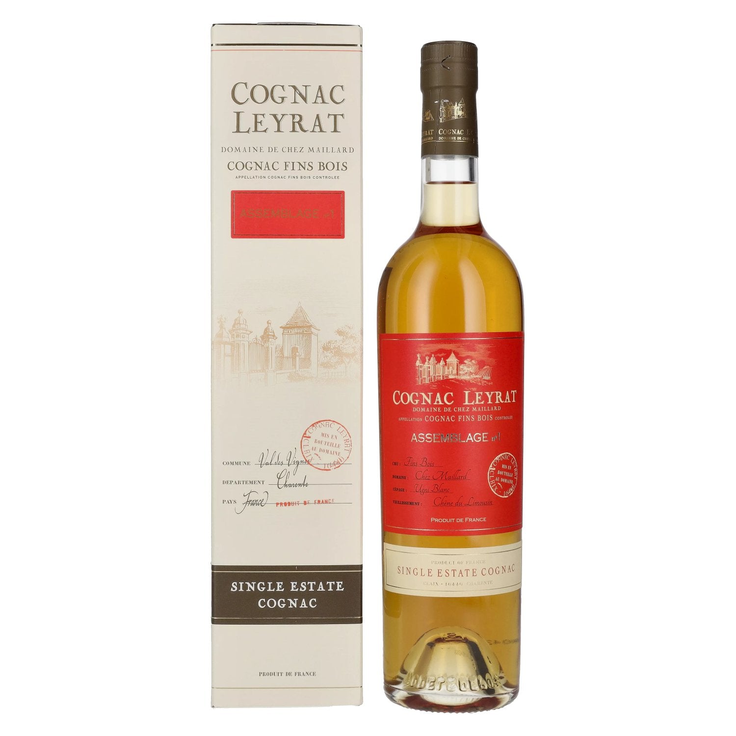 Cognac Leyrat ASSEMBLAGE N1 Single Estate Cognac 42% Vol. 0,7l in Giftbox