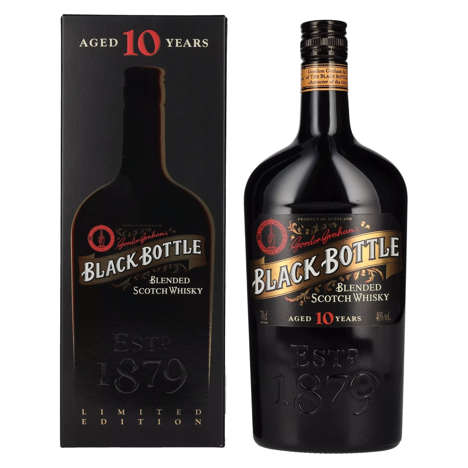 Black Bottle 10 Years Old Blended Scotch Whisky 40% Vol. 0,7l in Giftbox