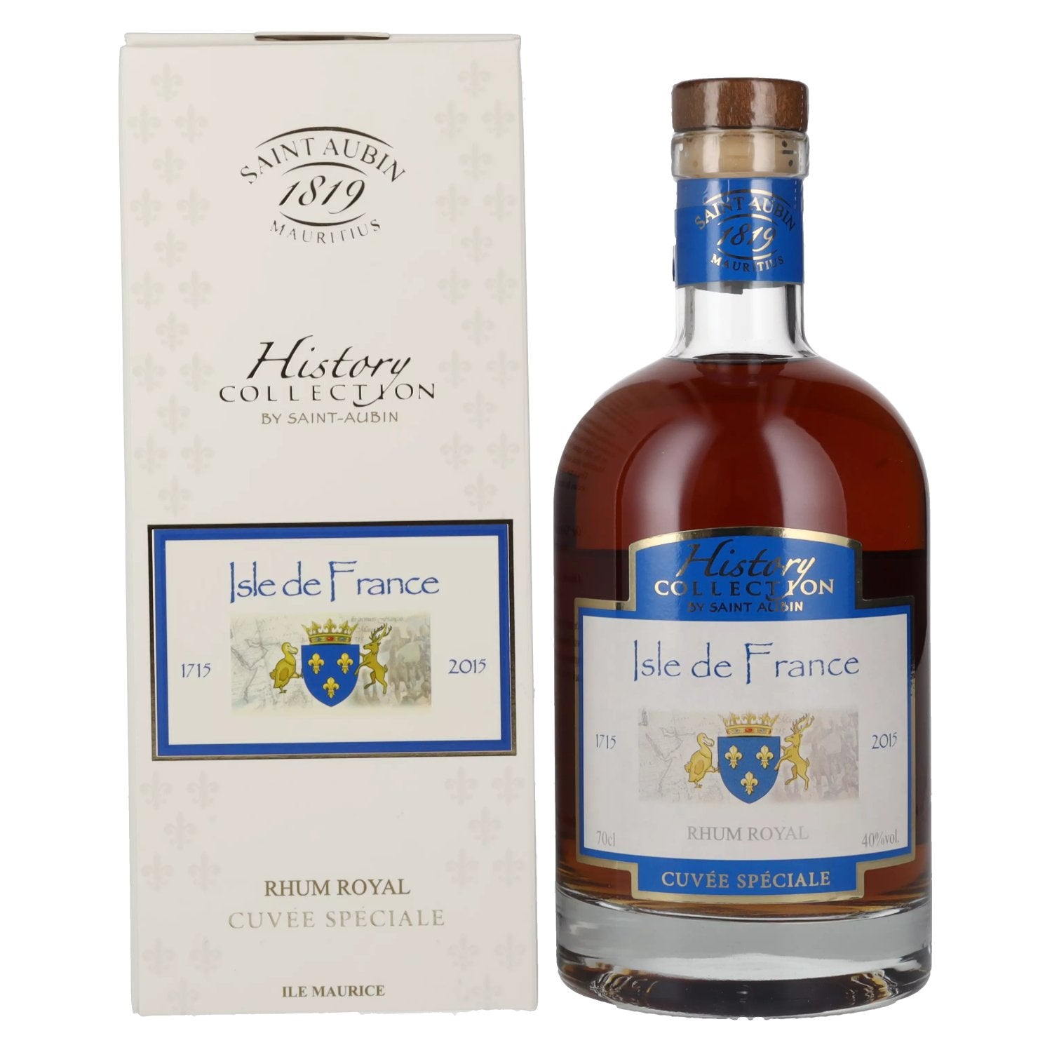 Saint Aubin Isle de France Cuvee Speciale History Collection Rhum Royal 40% Vol. 0,7l in Giftbox