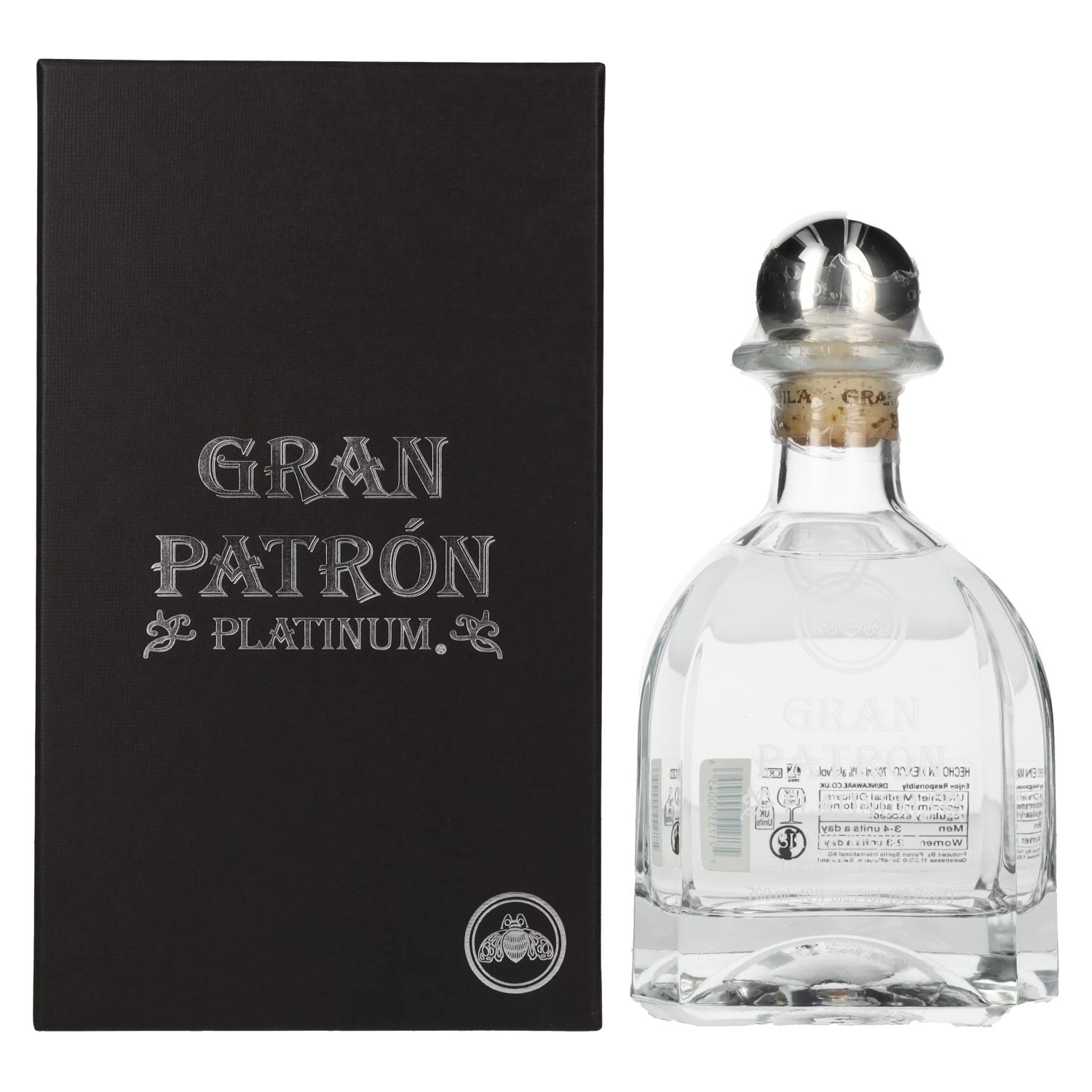 Gran Patron Tequila PLATINUM Silver 100% de Agave 40% Vol. 0,7l in Giftbox