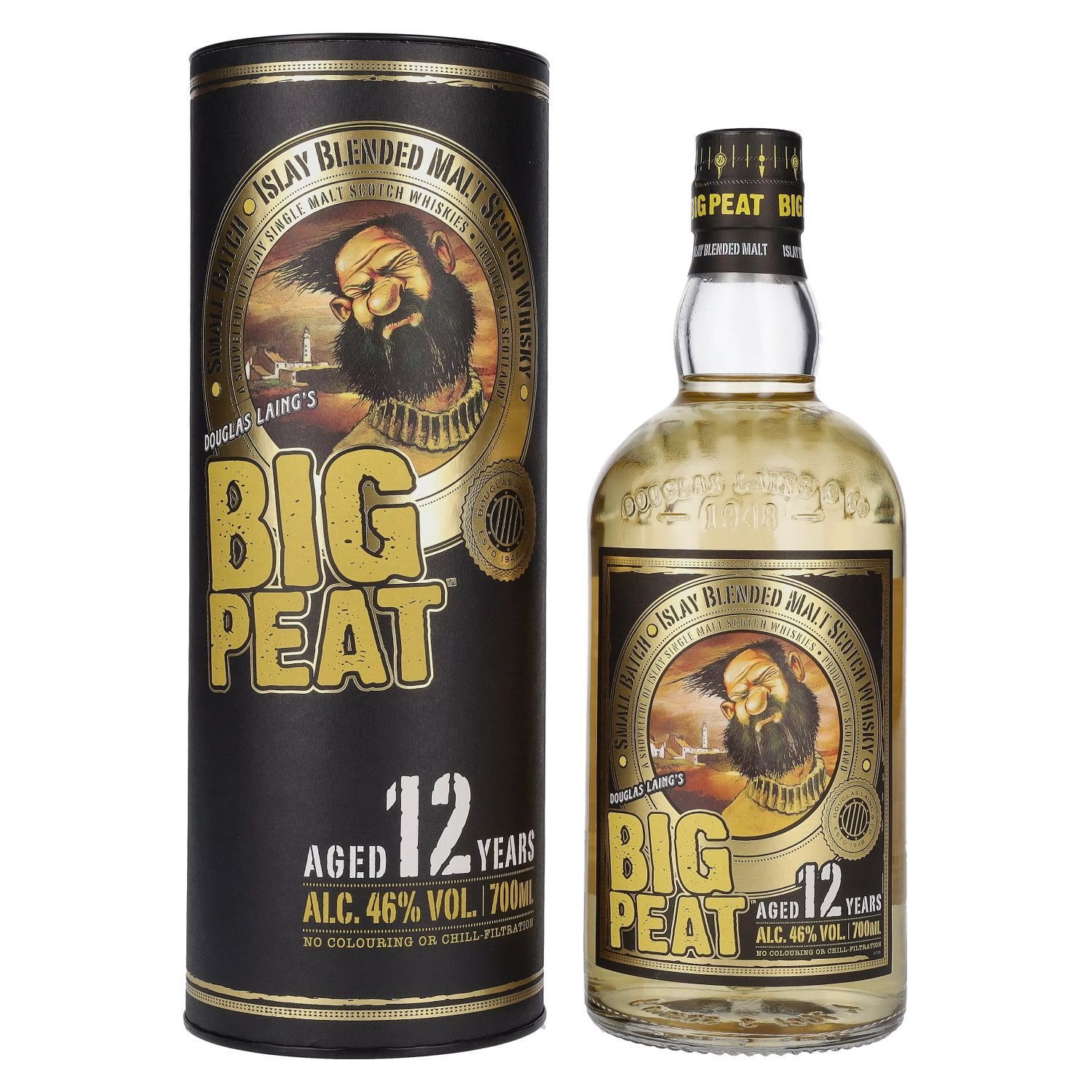 Douglas Laing BIG PEAT 12 Years Old Islay Blended Malt 46% Vol. 0,7l in Giftbox