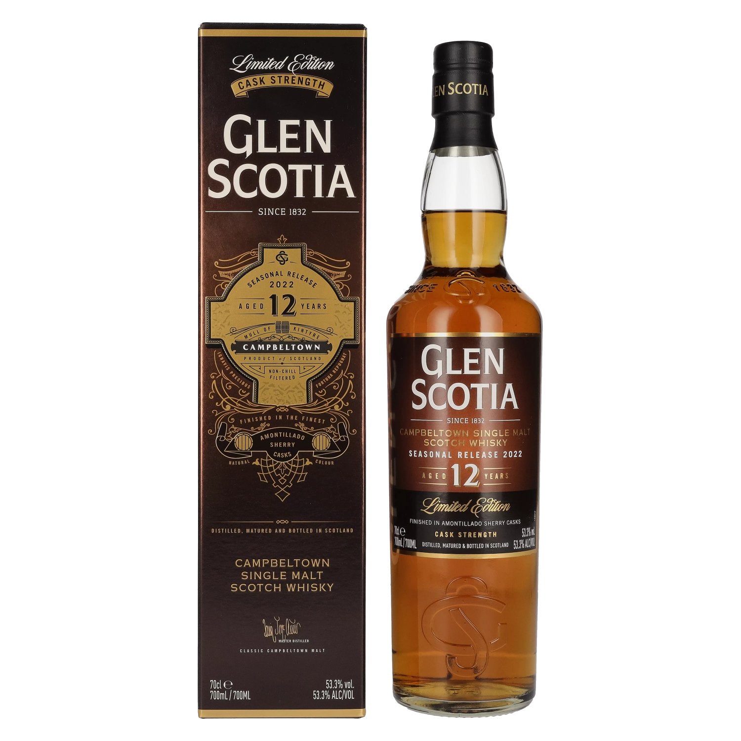 Glen Scotia 12 Years Old SEASONAL Release Single Malt Scotch Whisky 2022 53,3% Vol. 0,7l in Giftbox