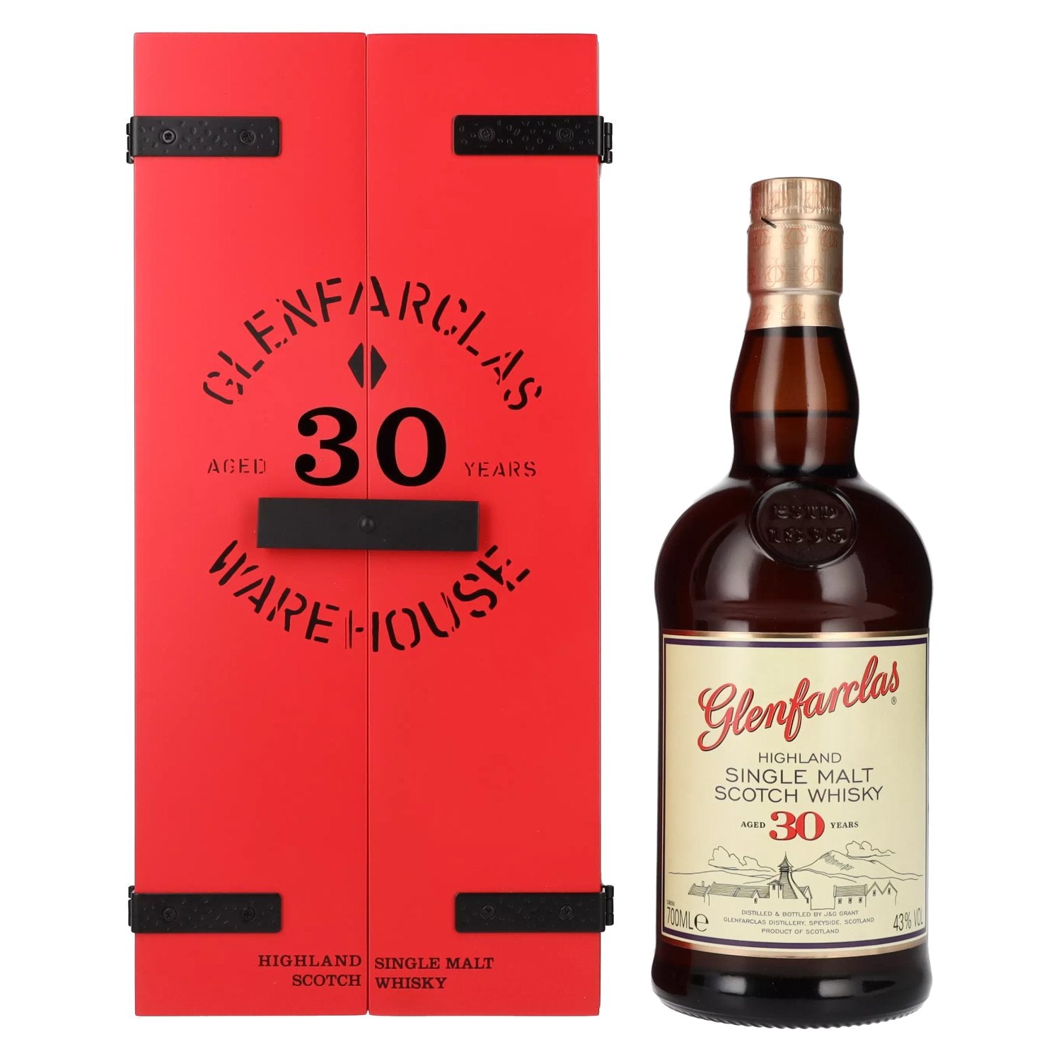 Glenfarclas 30 Years Old Highland Single Malt Scotch Whisky 43% Vol. 0,7l in Giftbox