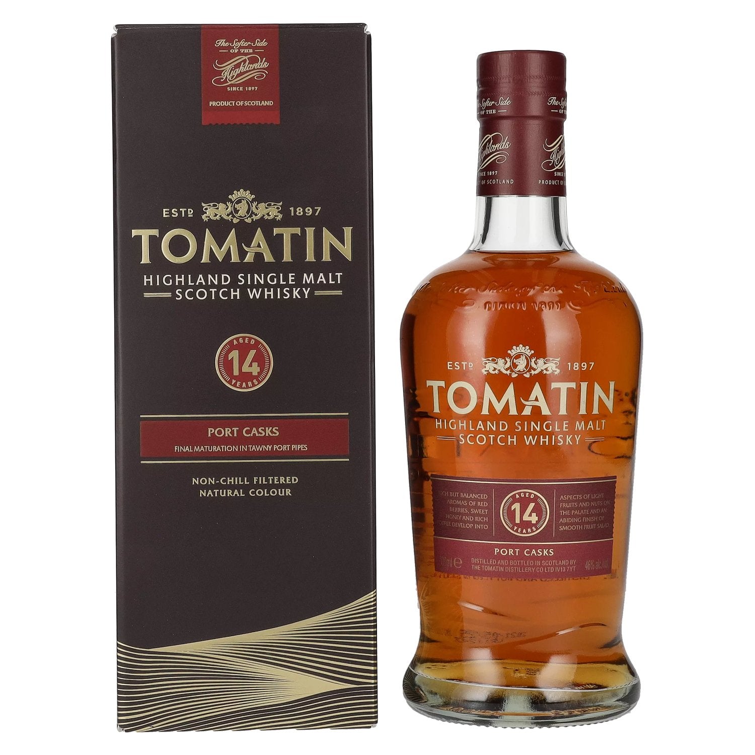 Tomatin 14 Years Old PORT CASKS 46% Vol. 0,7l in Giftbox