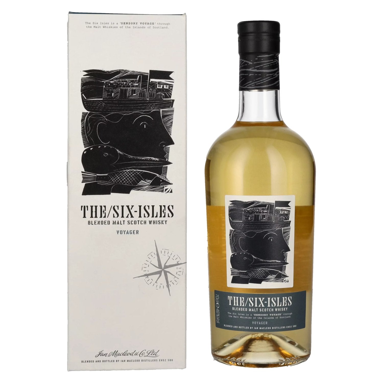 The Six Isles Blended Malt Scotch Whisky VOYAGER 46% Vol. 0,7l in Giftbox