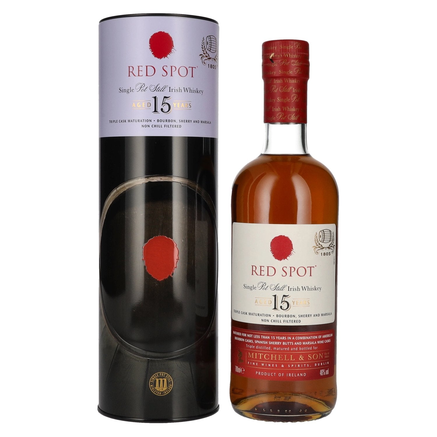 Red Spot 15 Years Old Single Pot Still Irish Whiskey 46% Vol. 0,7l in Tinbox