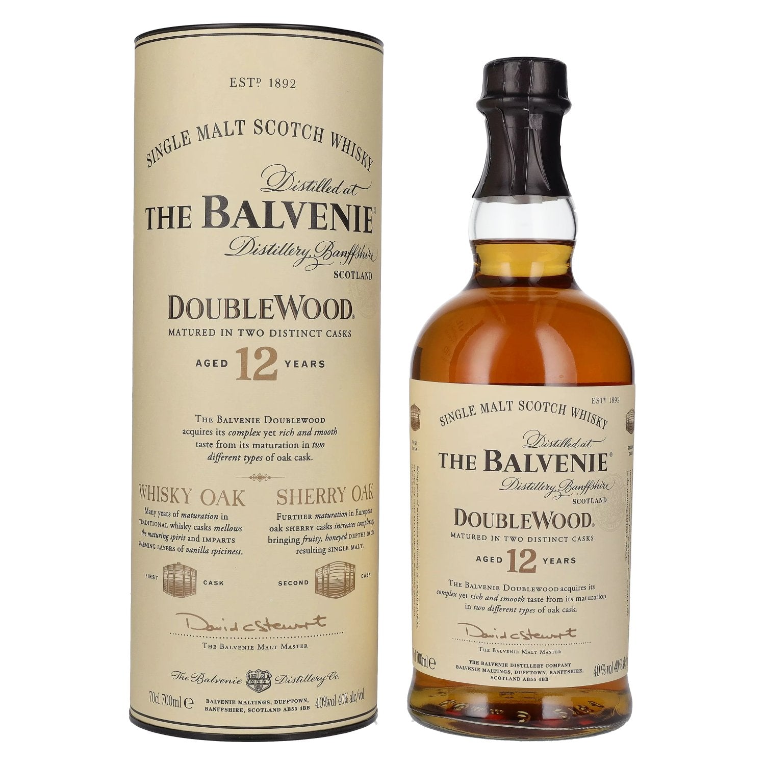 The Balvenie 12 Years Old Double Wood 40% Vol. 0,7l in Giftbox