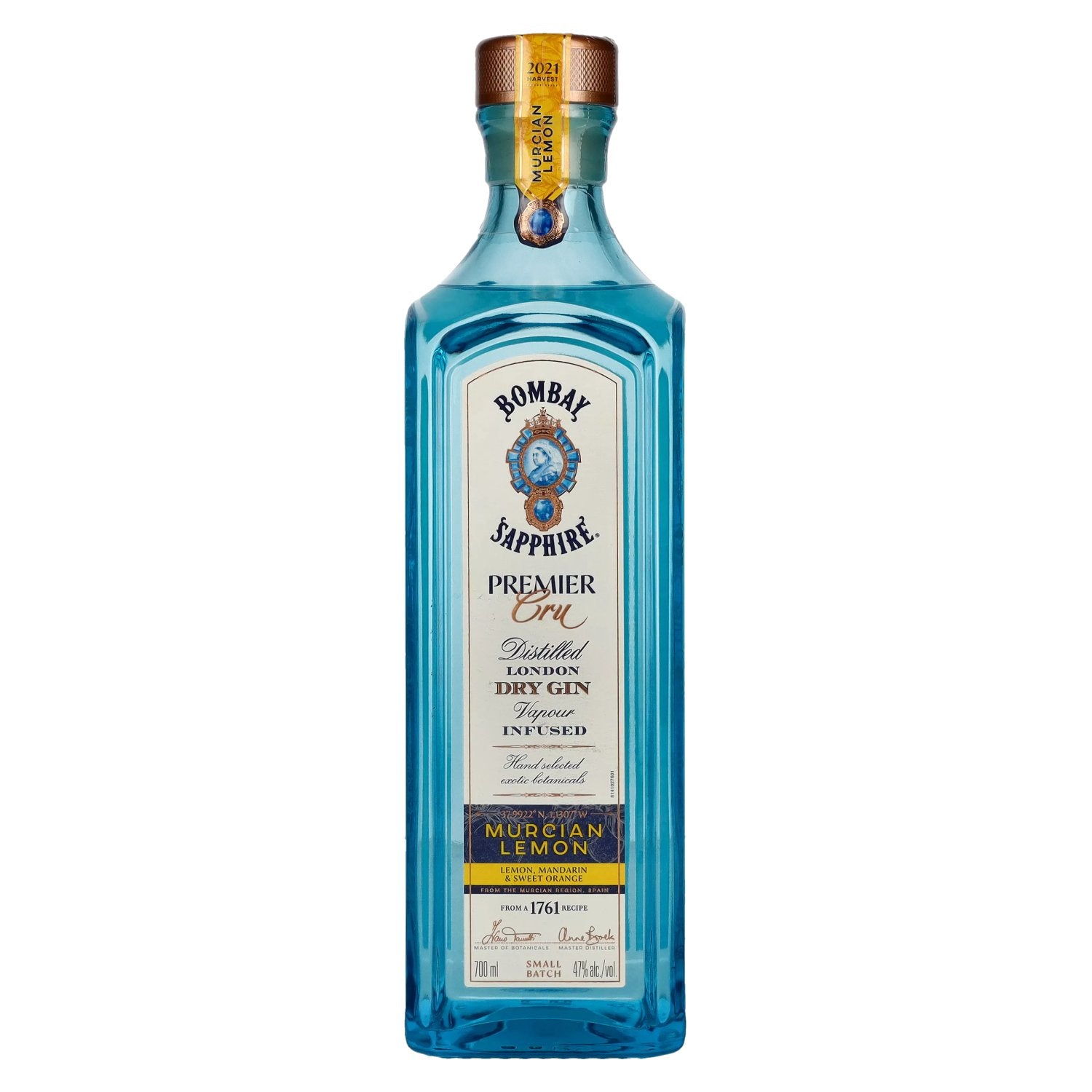 Bombay SAPPHIRE PREMIER Cru Murcian Lemon London Dry Gin 47% Vol. 0,7l