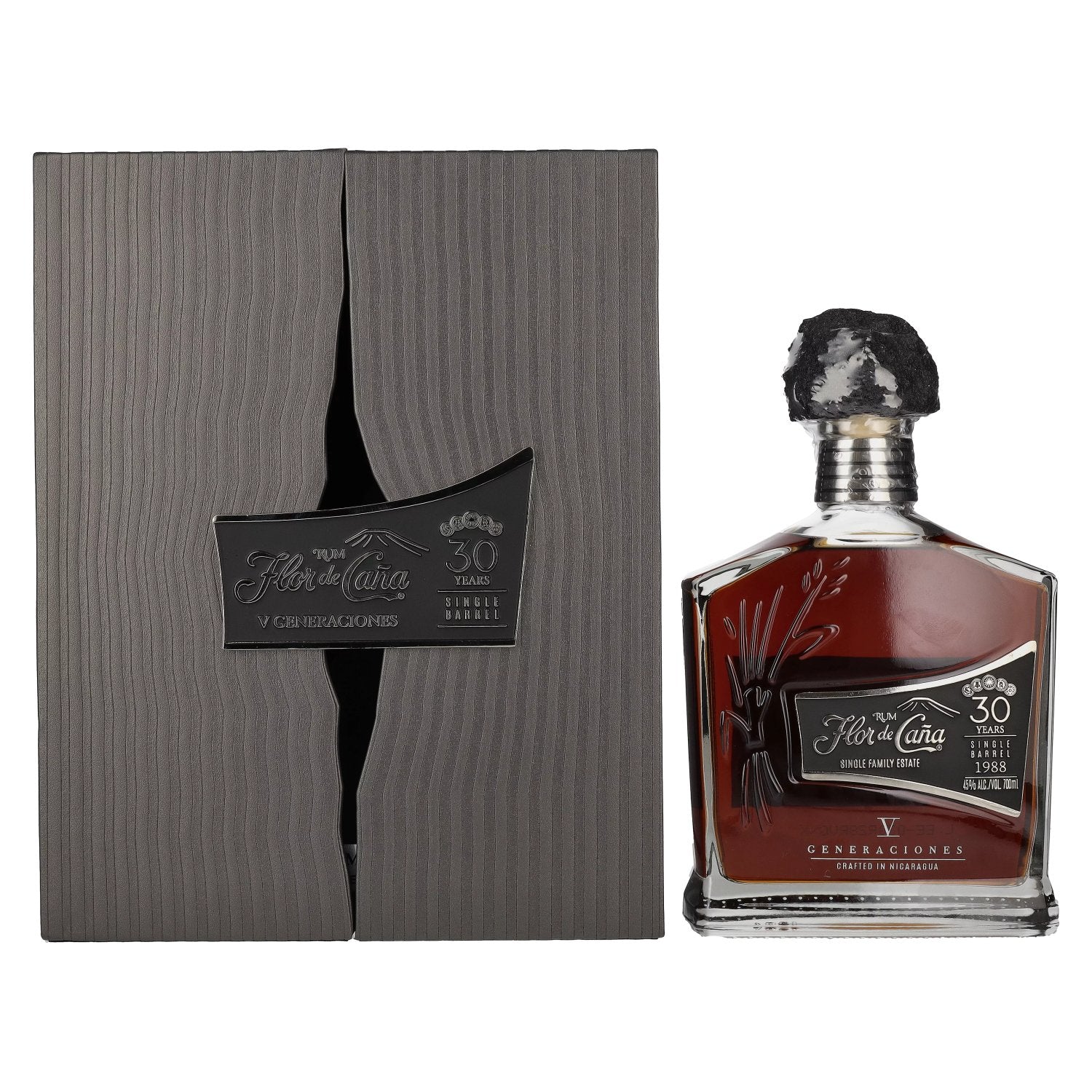 Flor de Cana 30 Years Old V Generaciones Single Barrel 1988 45% Vol. 0,7l in Giftbox