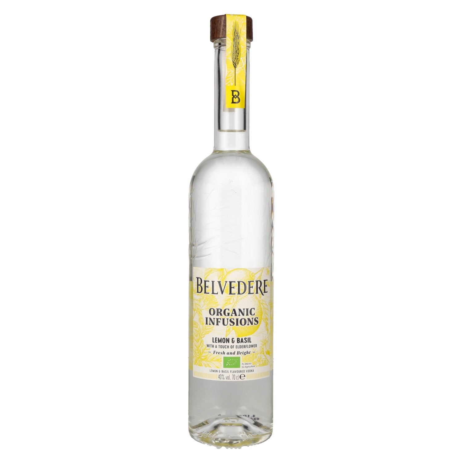 Belvedere Organic Infusions Lemon & Basil Flavoured Vodka 40% Vol. 0,7l