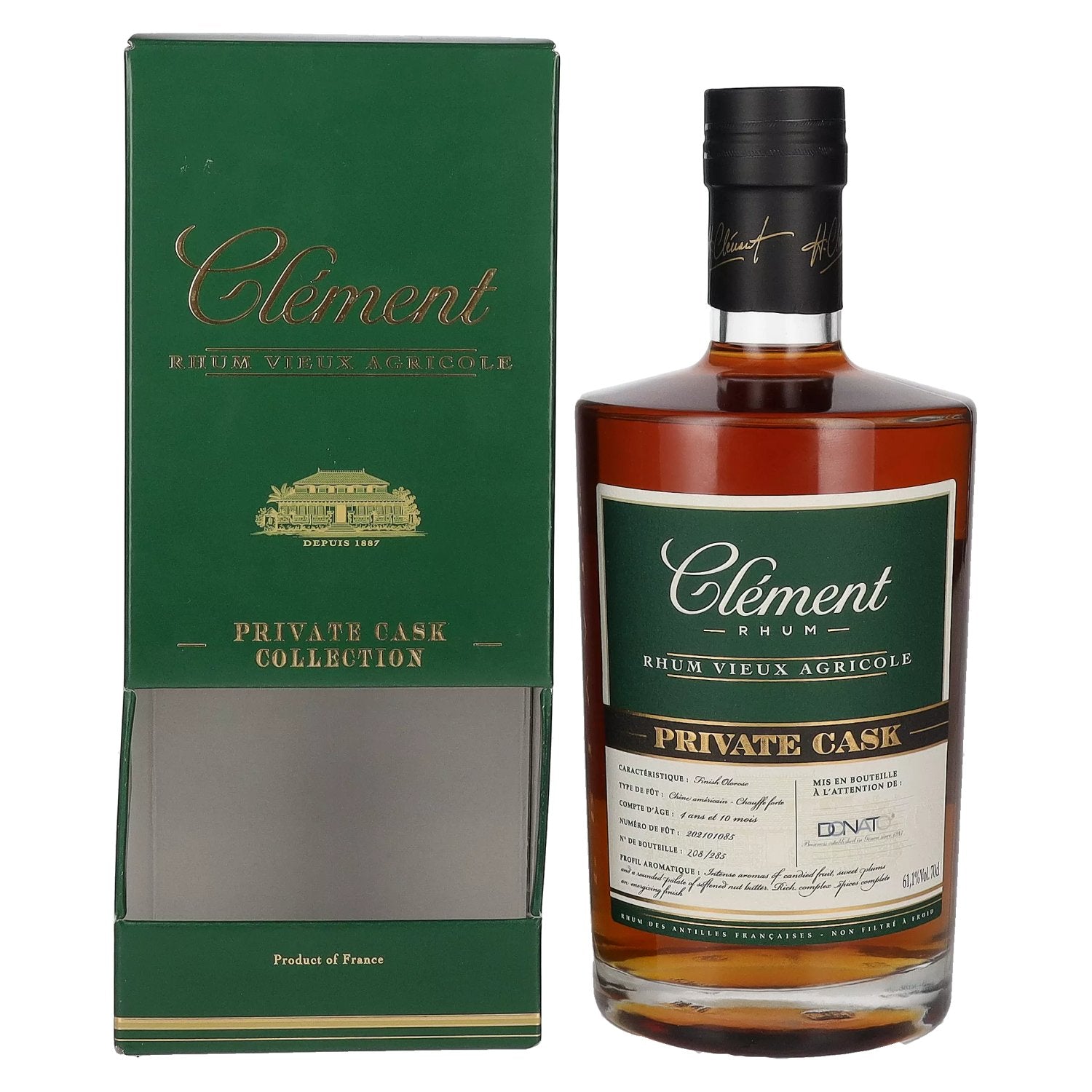 Clement Rhum Vieux Agricole PRIVATE CASK Oloroso 2017 61,1% Vol. 0,7l in Giftbox