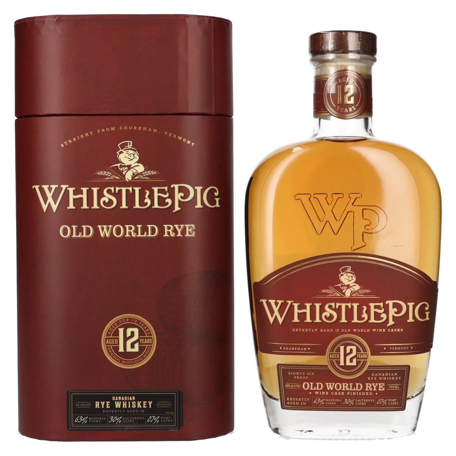 WhistlePig 12 Years Old Straight Rye Whiskey 43% Vol. 0,7l in Giftbox