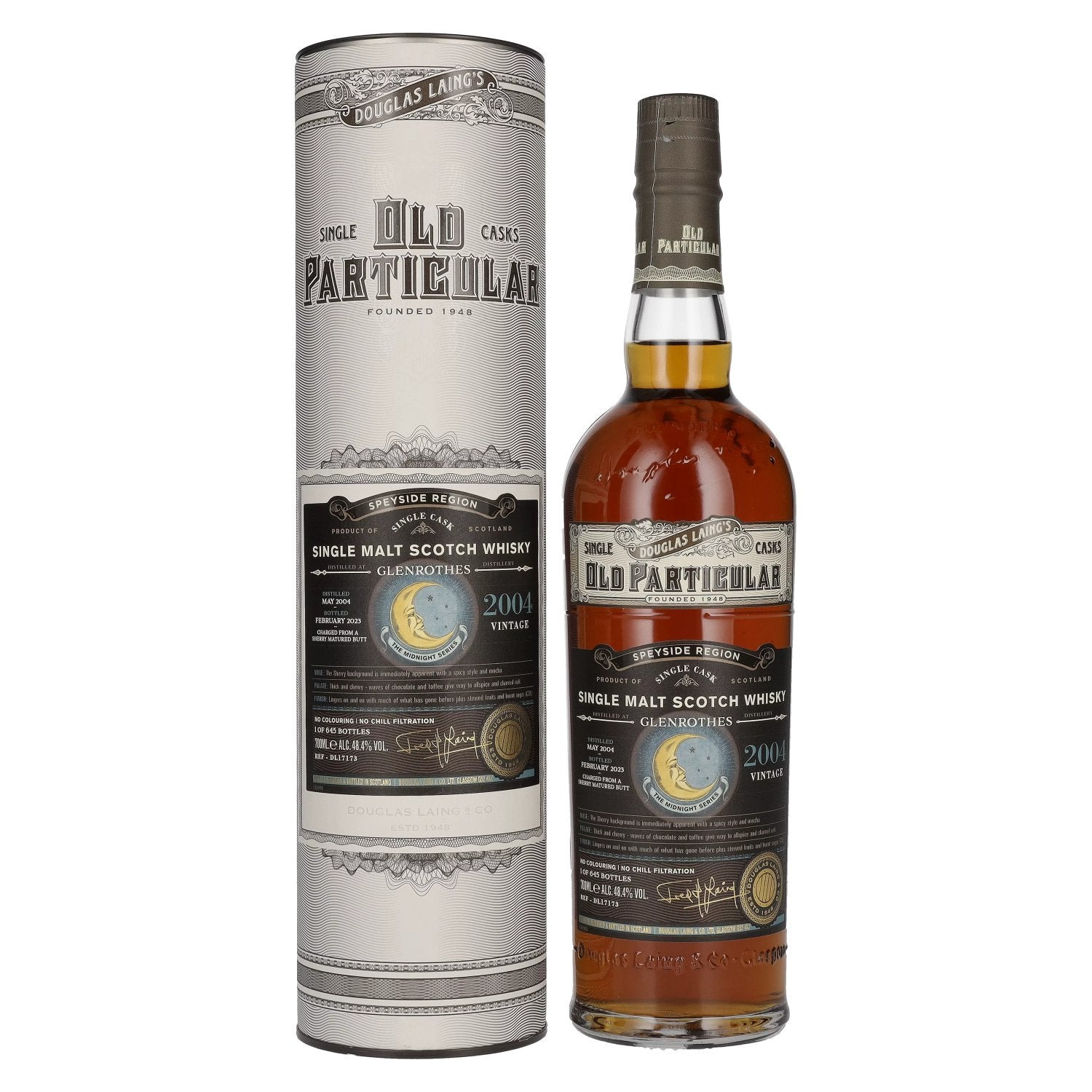 Douglas Laing OLD PARTICULAR Midnight Series Glenrothes Single Malt 2004 48,4% Vol. 0,7l in Giftbox