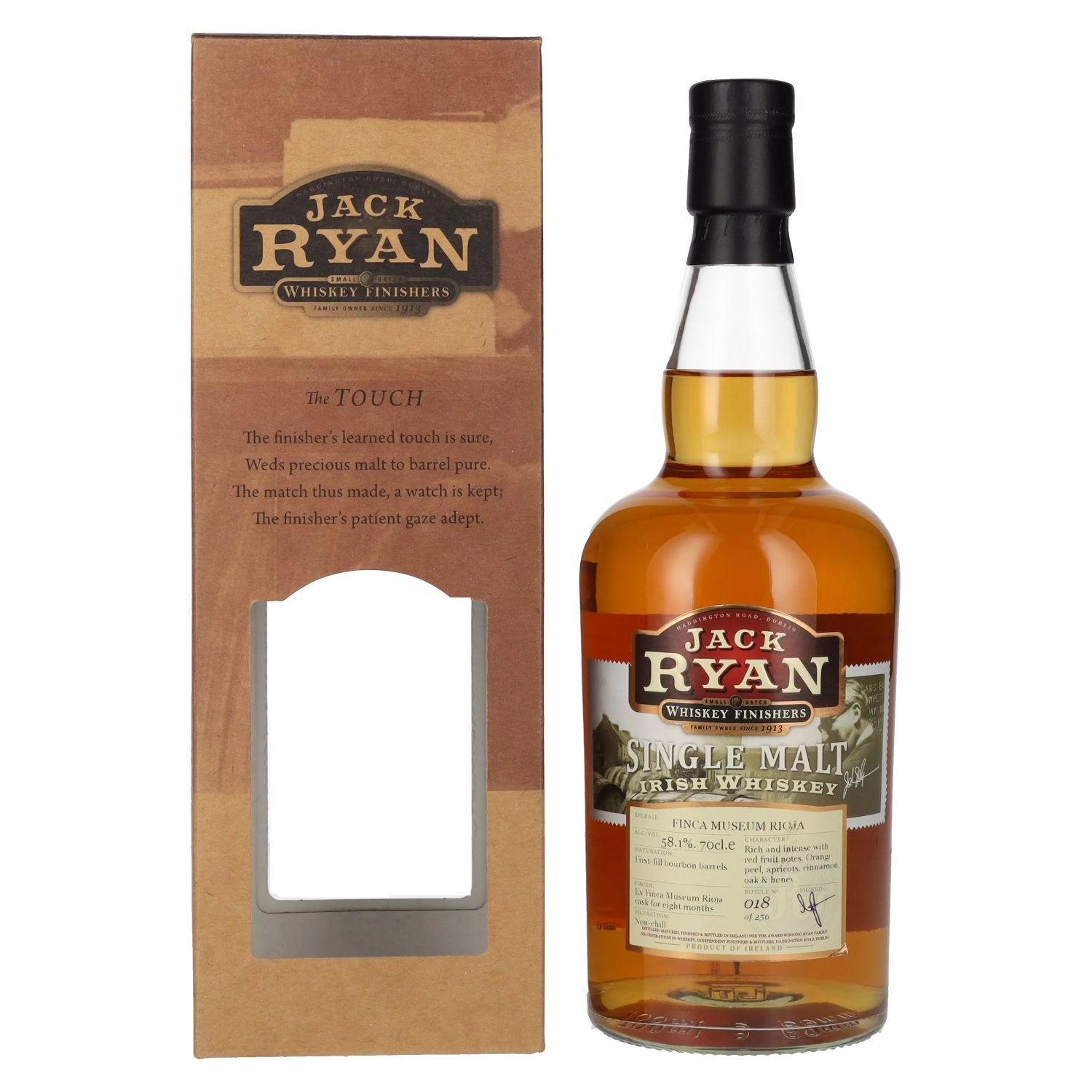 Jack Ryan 12 Years Old FINCA MUSEUM RIOJA Single Malt Irish Whiskey 58,1% Vol. 0,7l in Giftbox