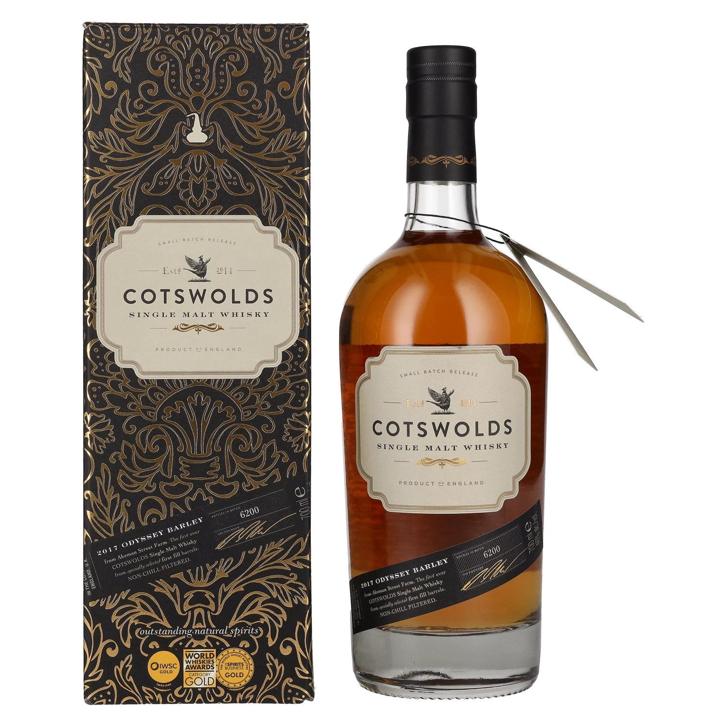 Cotswolds ODYSSEY BARLEY Single Malt Whisky 2017 46% Vol. 0,7l in Giftbox