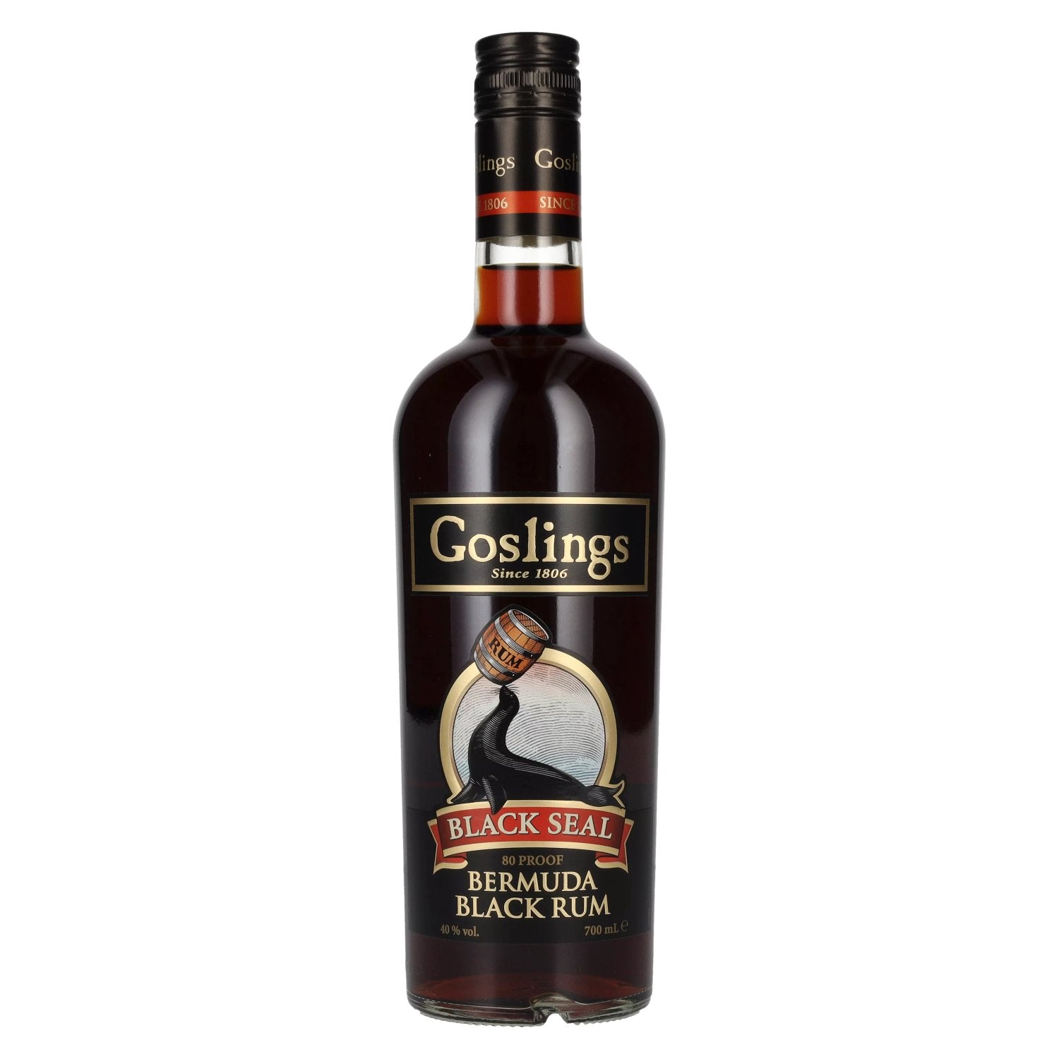 Goslings Black Seal 80 PROOF Bermuda Black Rum 40% Vol. 0,7l