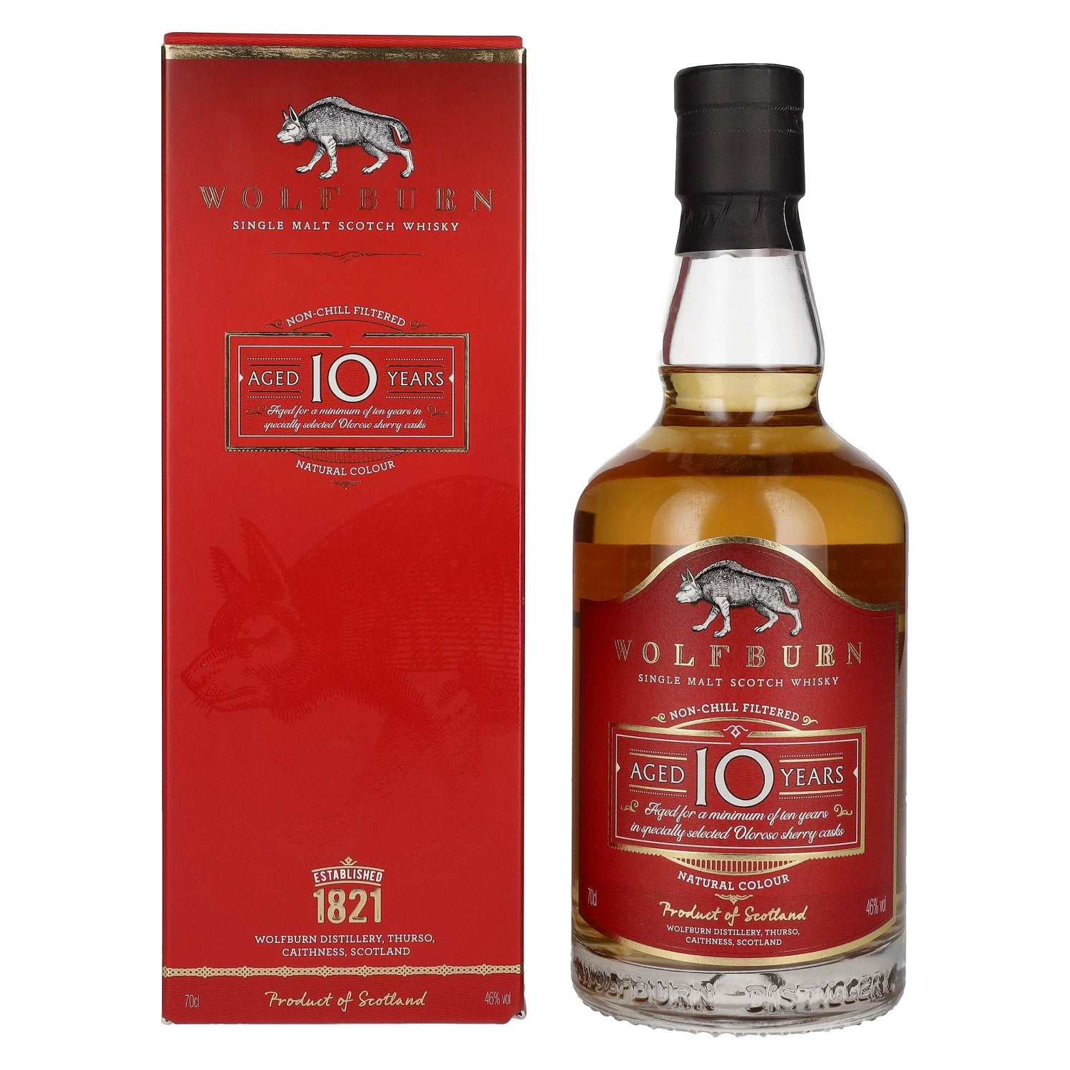 Wolfburn 10 Years Old Single Malt Scotch Whisky 46% Vol. 0,7l in Giftbox