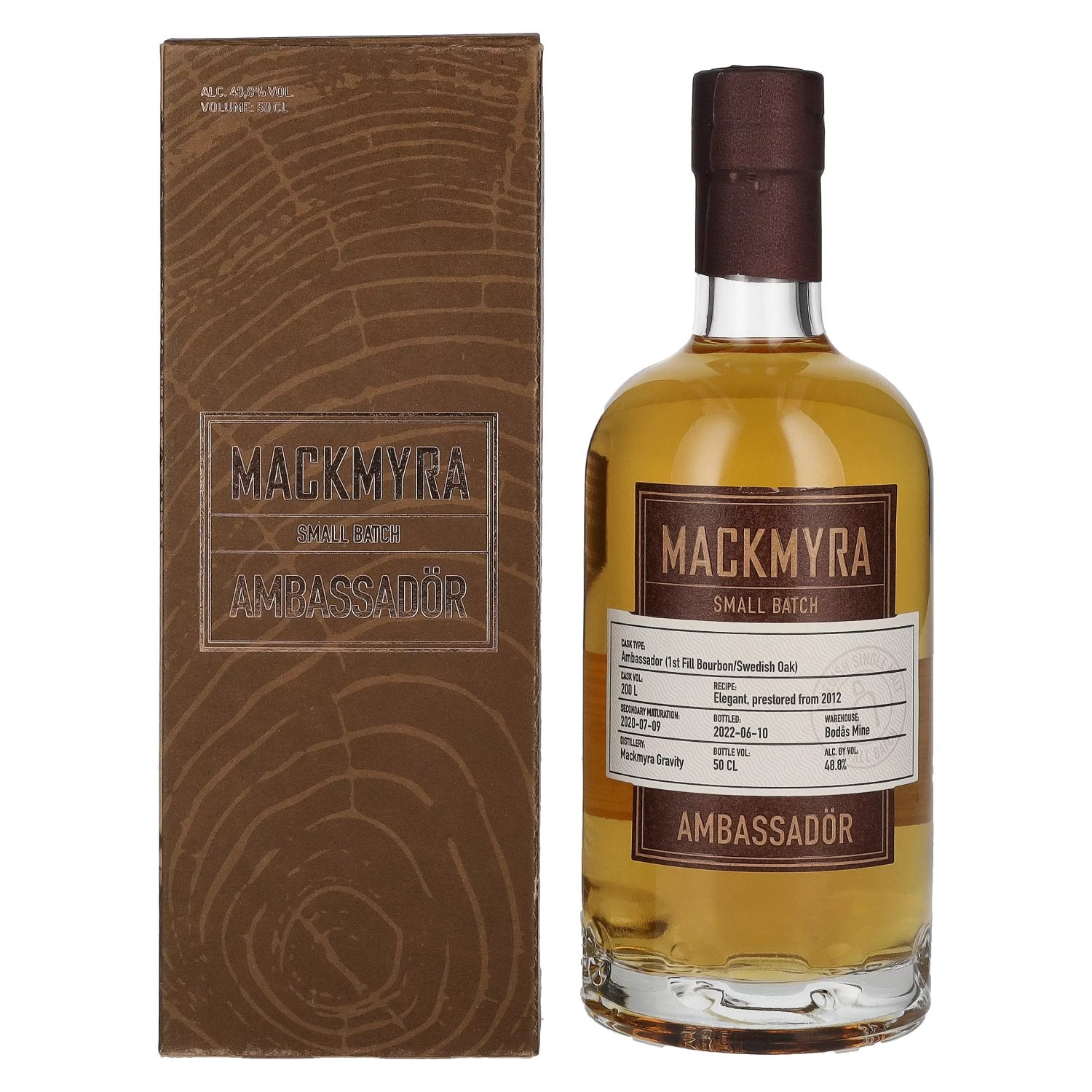 Mackmyra AMBASSADOeR Small Batch Swedish Single Malt Whisky 48,8% Vol. 0,5l in Giftbox