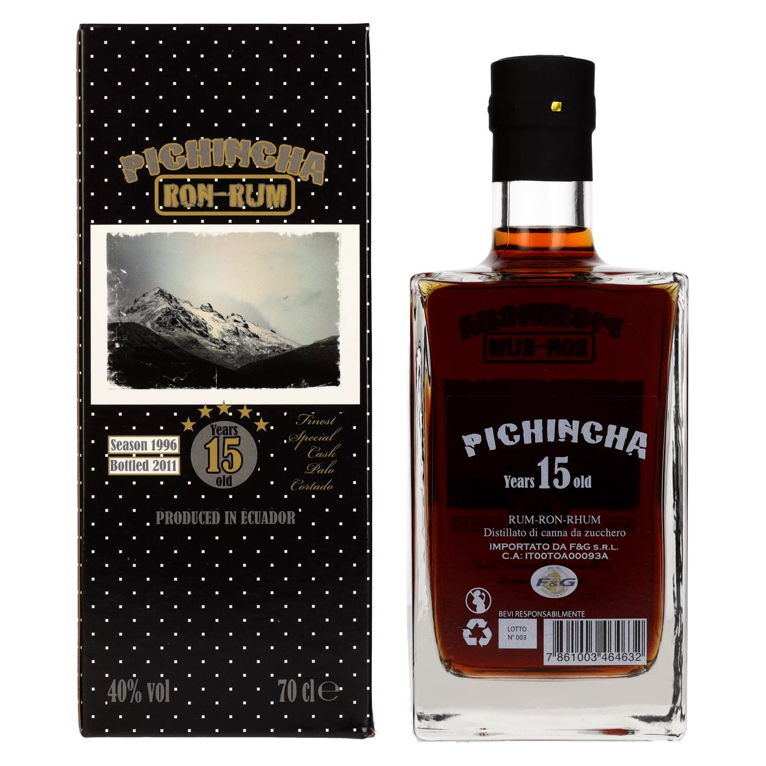 Pichincha Rum 15 Years Finest Special Cask Palo Cortado 40% Vol. 0,7l in Giftbox