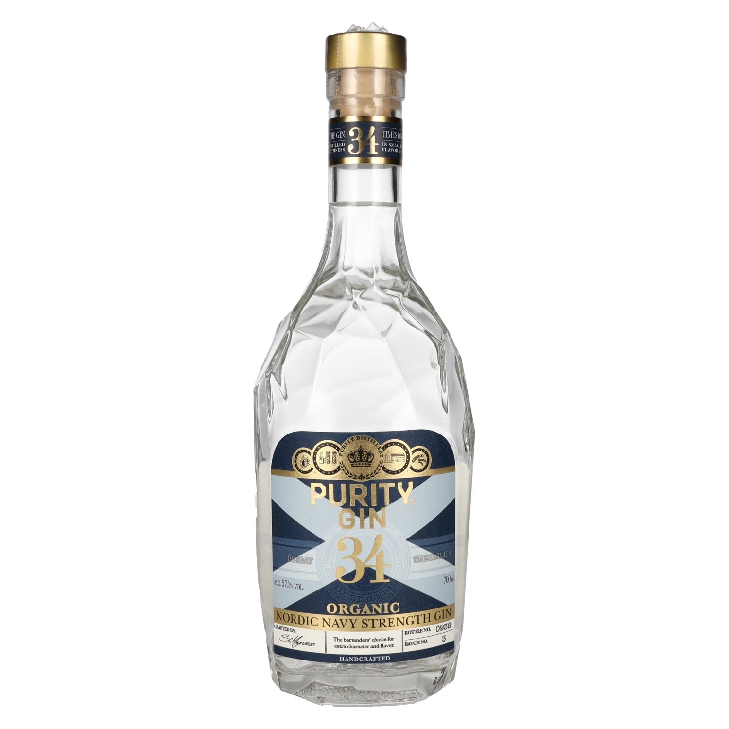 Purity 34 CRAFT NORDIC NAVY STRENGTH Organic Gin 57,1% Vol. 0,7l