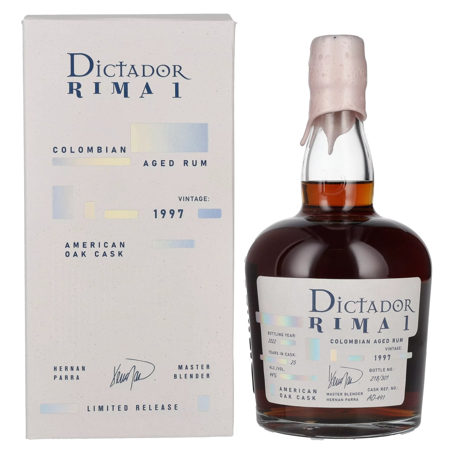 Dictador RIMA 1 25 Years Old AMERICAN OAK Cask Vintage 1997 44% Vol. 0,7l in Giftbox