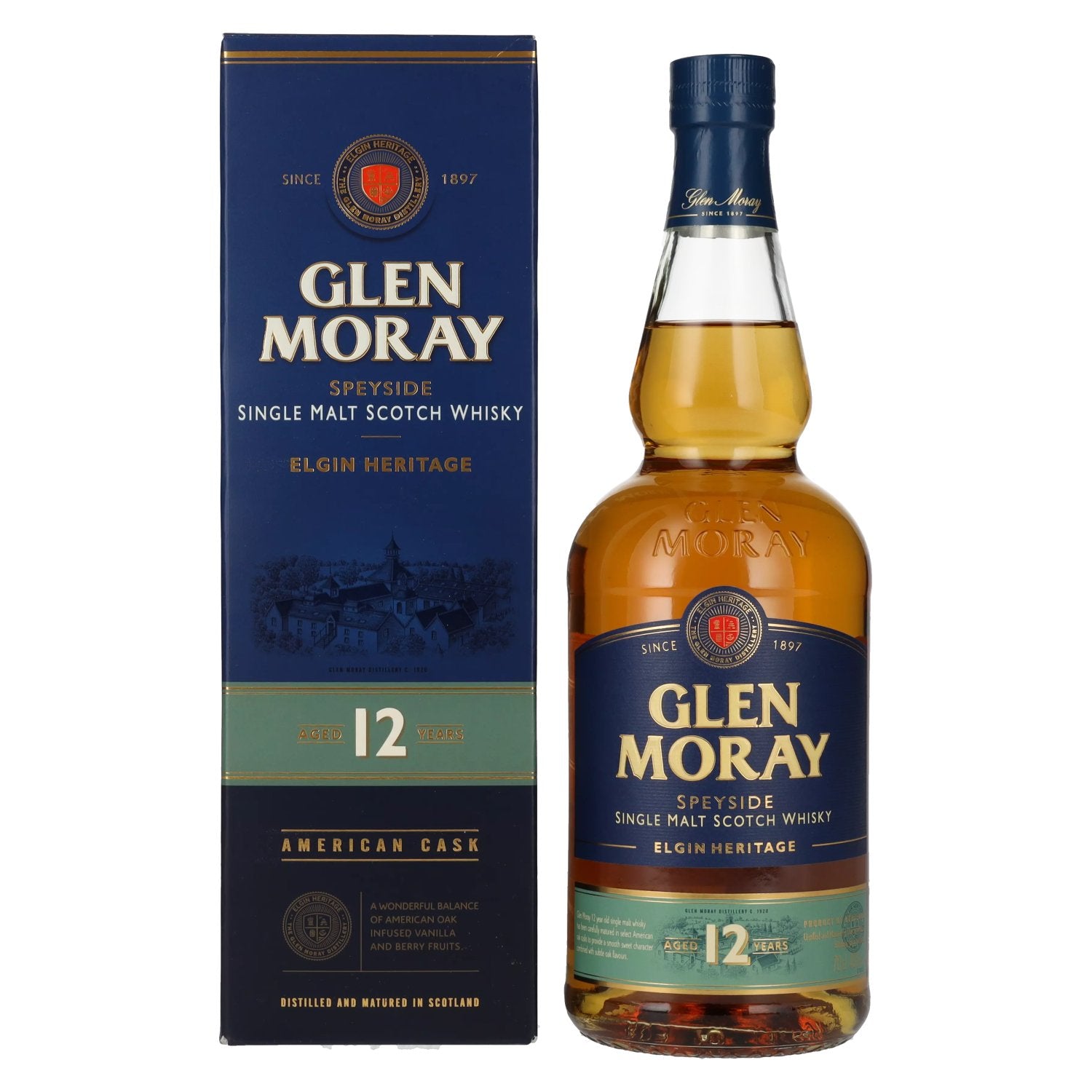 Glen Moray 12 Years Old Elgin Heritage 40% Vol. 0,7l in Giftbox