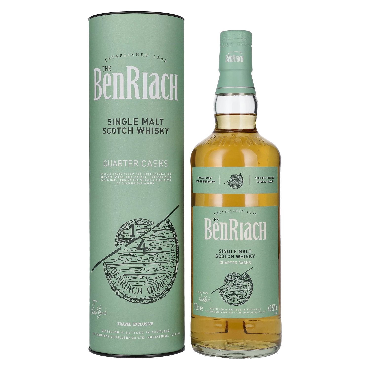 The BenRiach QUARTER CASKS Single Malt Scotch Whisky 46% Vol. 0,7l in Giftbox