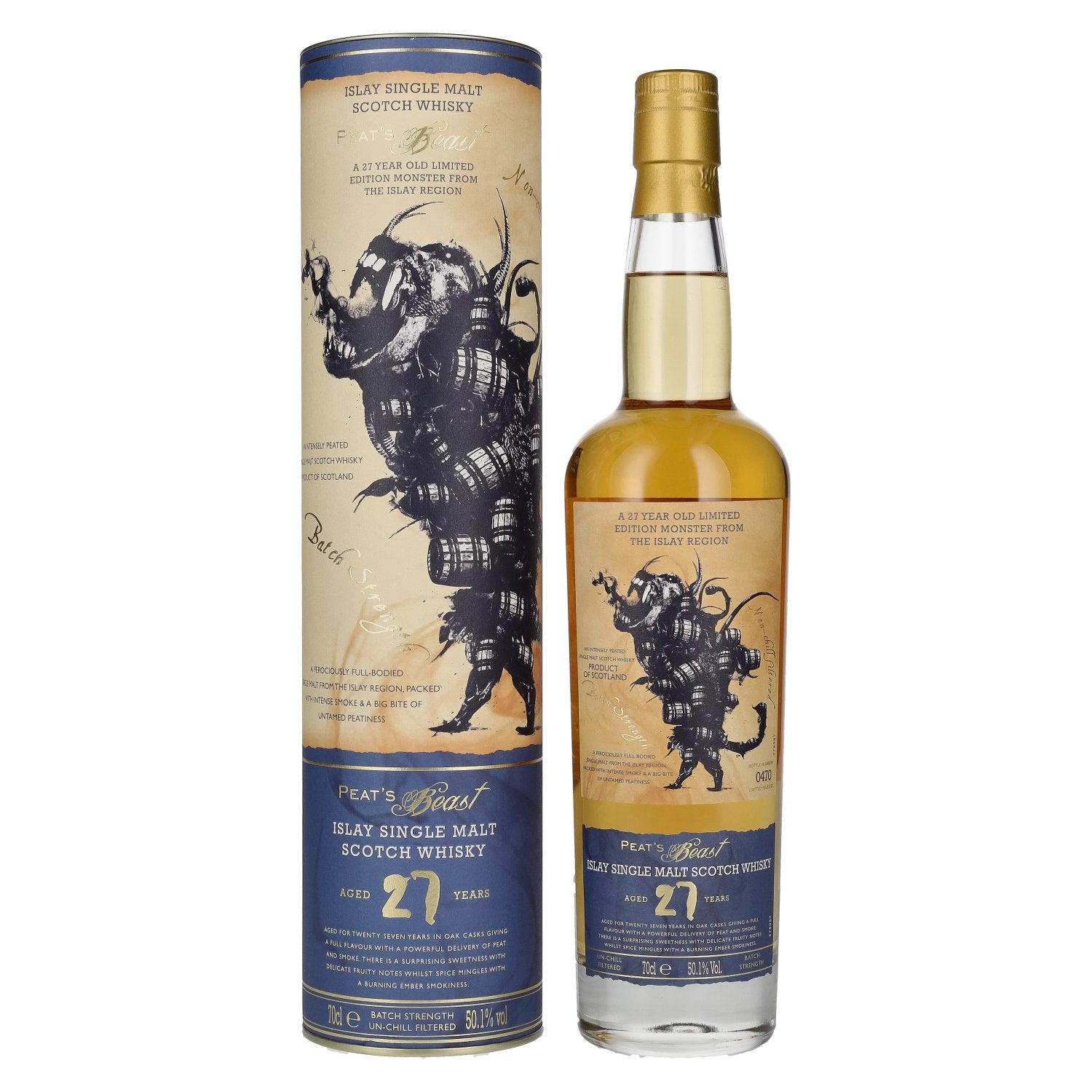 Peat's Beast 27 Years Old BATCH STRENGTH Cognac Cask Finish 50,1% Vol. 0,7l in Giftbox