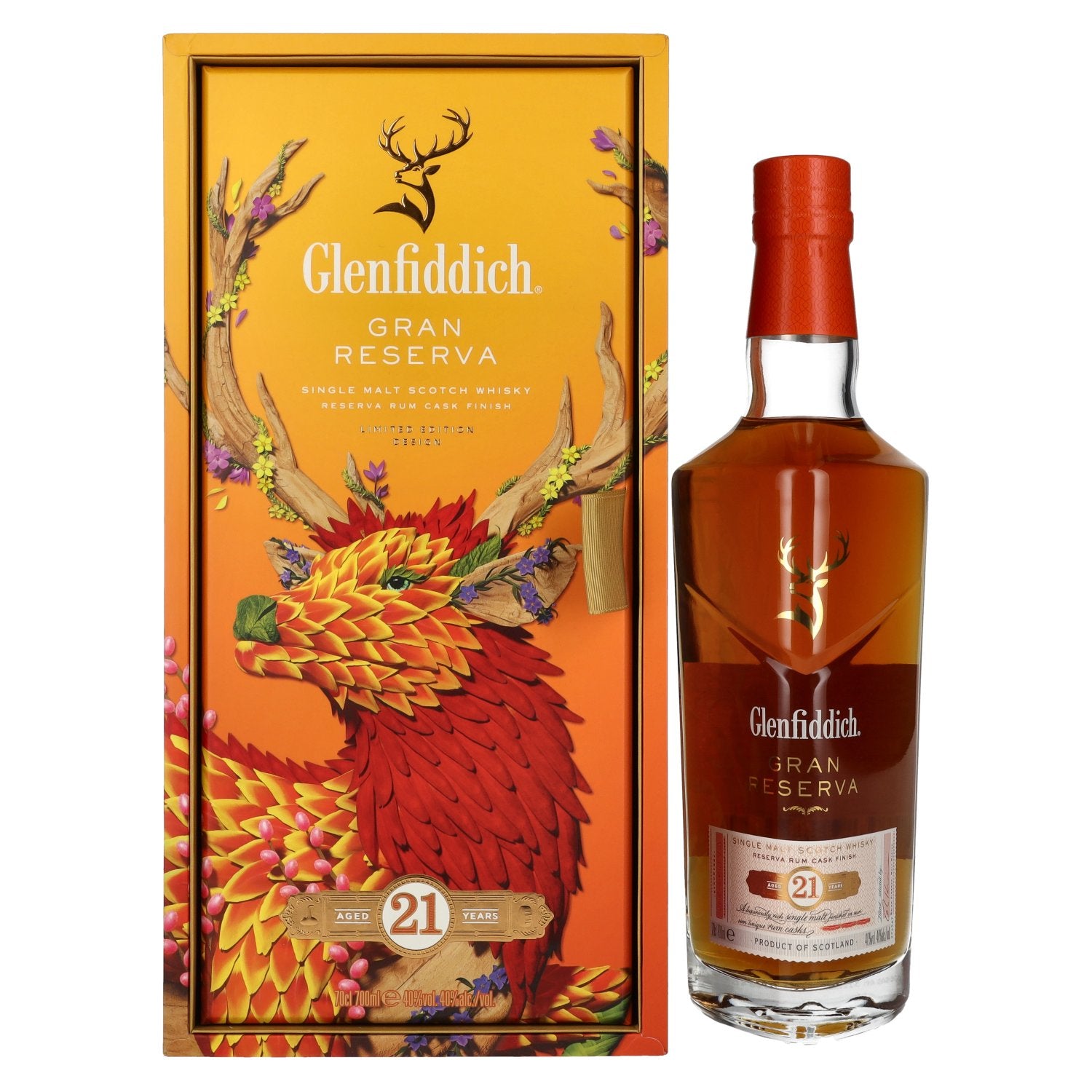 Glenfiddich 21 Years Old GRAN RESERVA Rum Cask Finish Limited Edition 2023 40% Vol. 0,7l in Giftbox