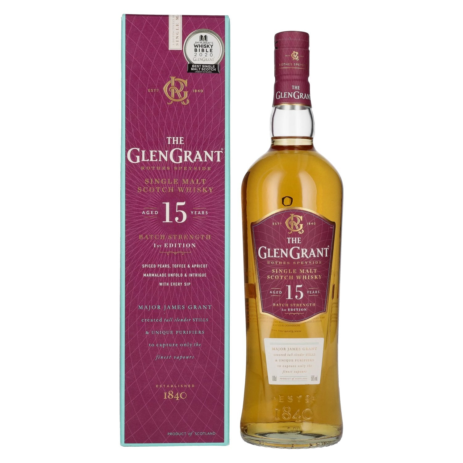 Glen Grant 15 Years Old BATCH STRENGTH Single Malt Whisky 50% Vol. 1l in Giftbox