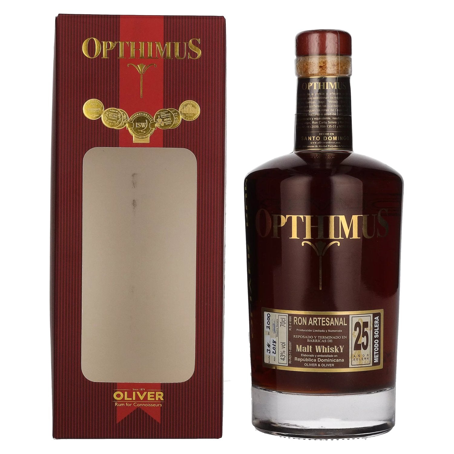 Opthimus 25 Anos Malt Whisky Finish 43% Vol. 0,7l in Giftbox