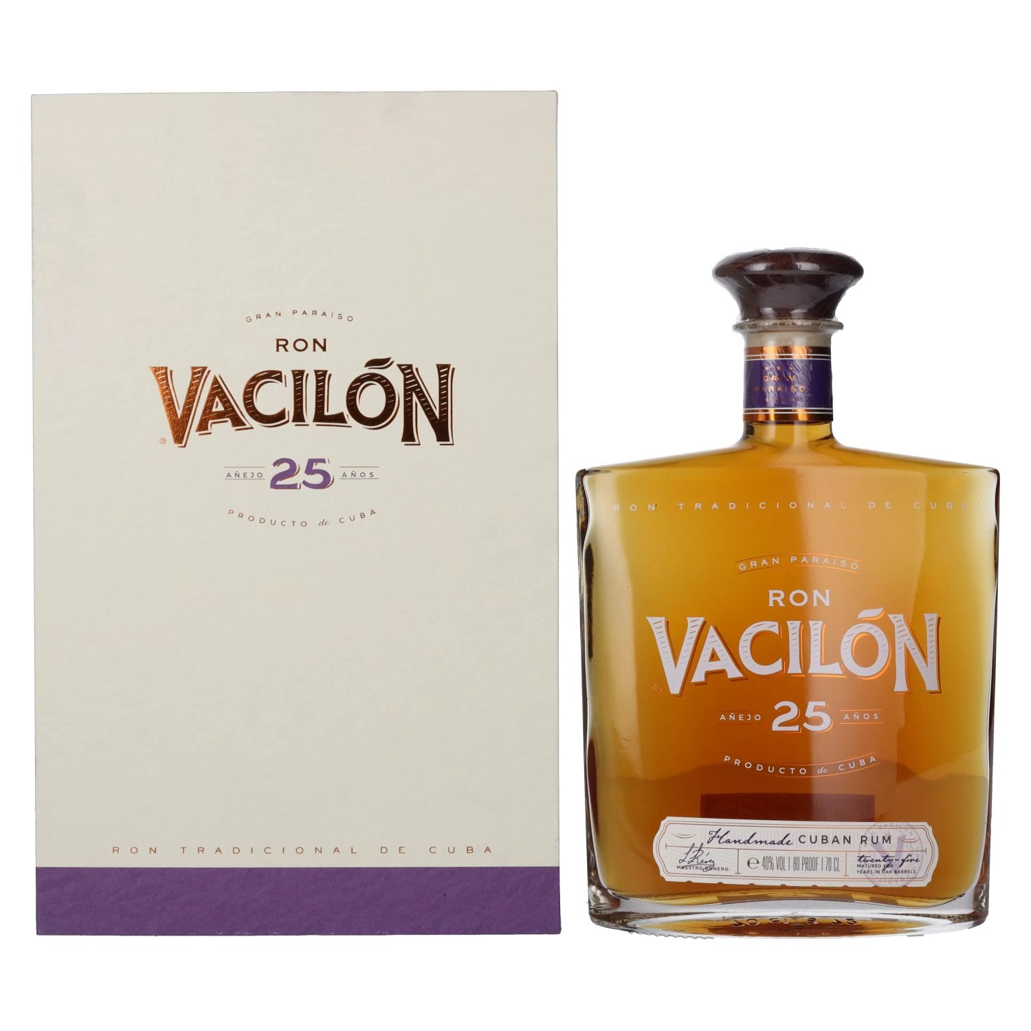 Ron Vacilon GRAN PARAISO Anejo 25 Anos 40% Vol. 0,7l in Giftbox