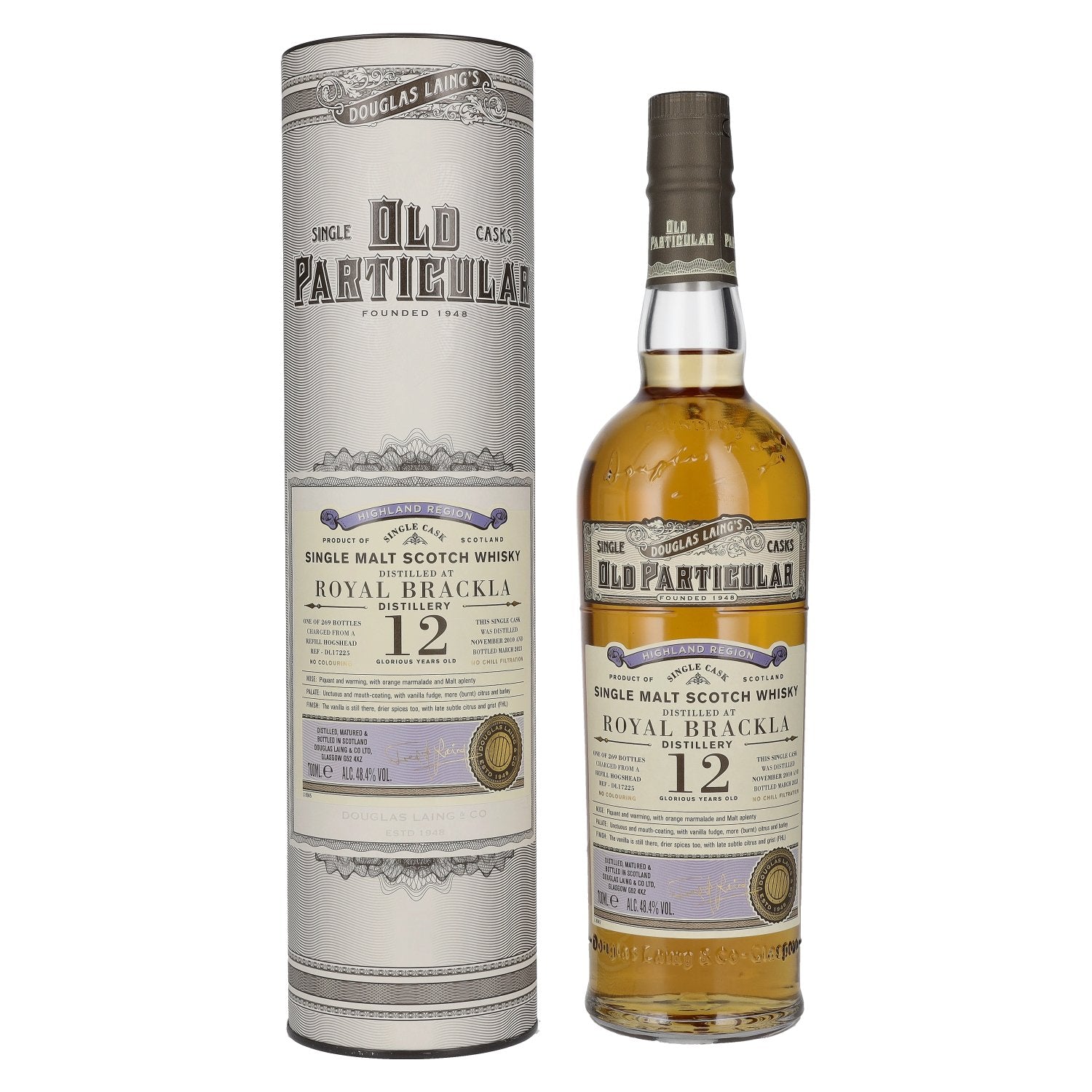 Douglas Laing OLD PARTICULAR Royal Brackla 12 Years Old Single Cask Malt 48,4% Vol. 0,7l in Giftbox