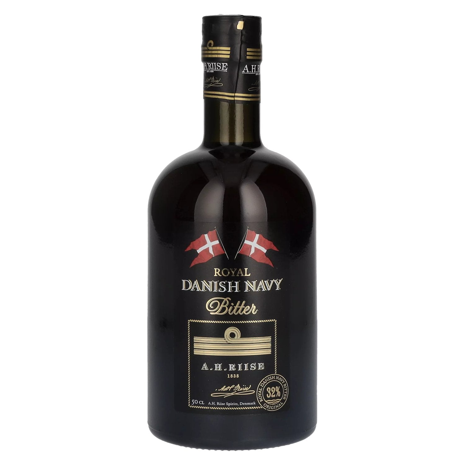 A.H. Riise Royal DANISH NAVY Westindian Bitter 32% Vol. 0,5l