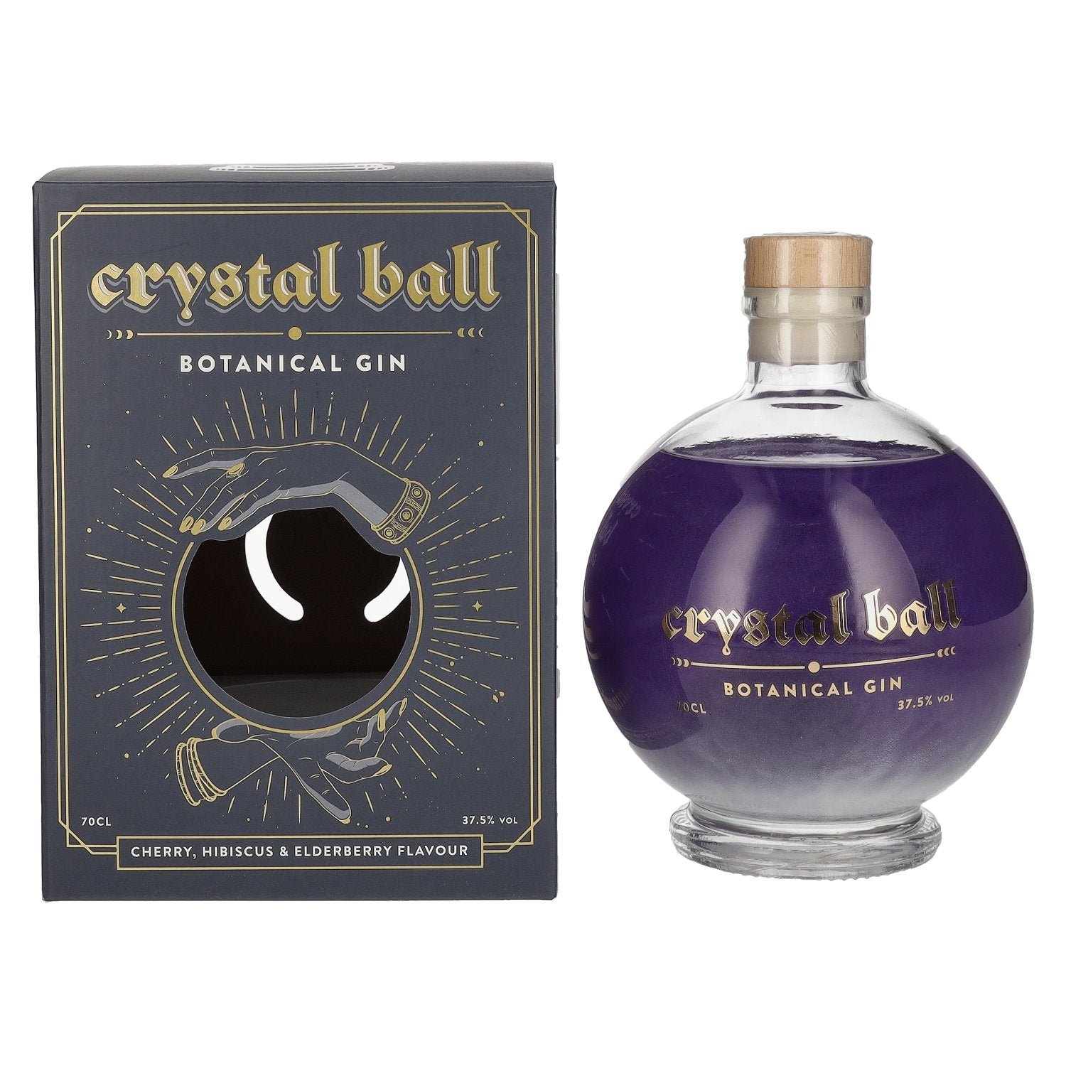 Crystal Ball Shimmer Gin 37,5% Vol. 0,7l in Giftbox with LED Lichtsticker